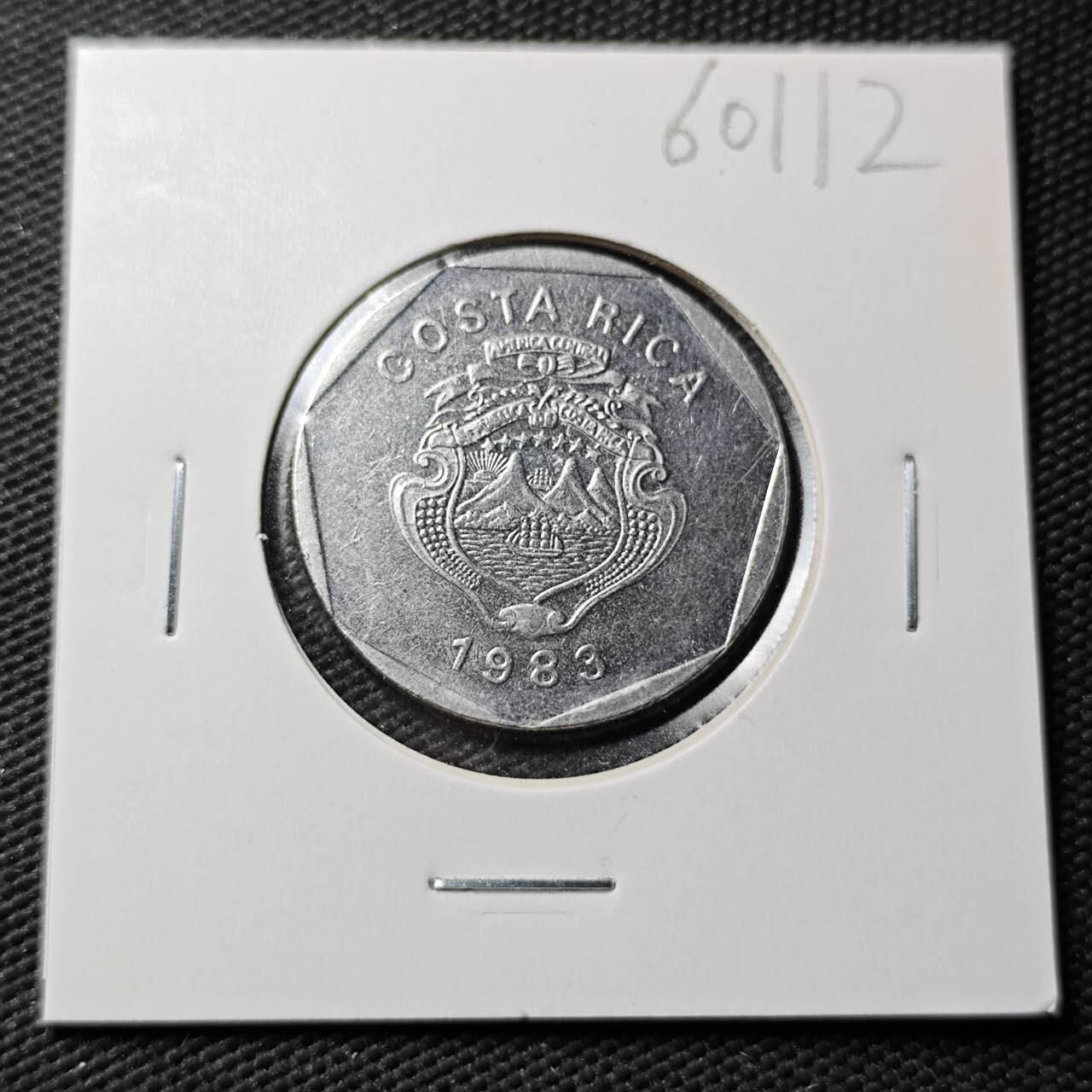 KK钱币收藏小铺  第360场  2月预留时间 周末发货 哥斯达黎加5科朗 