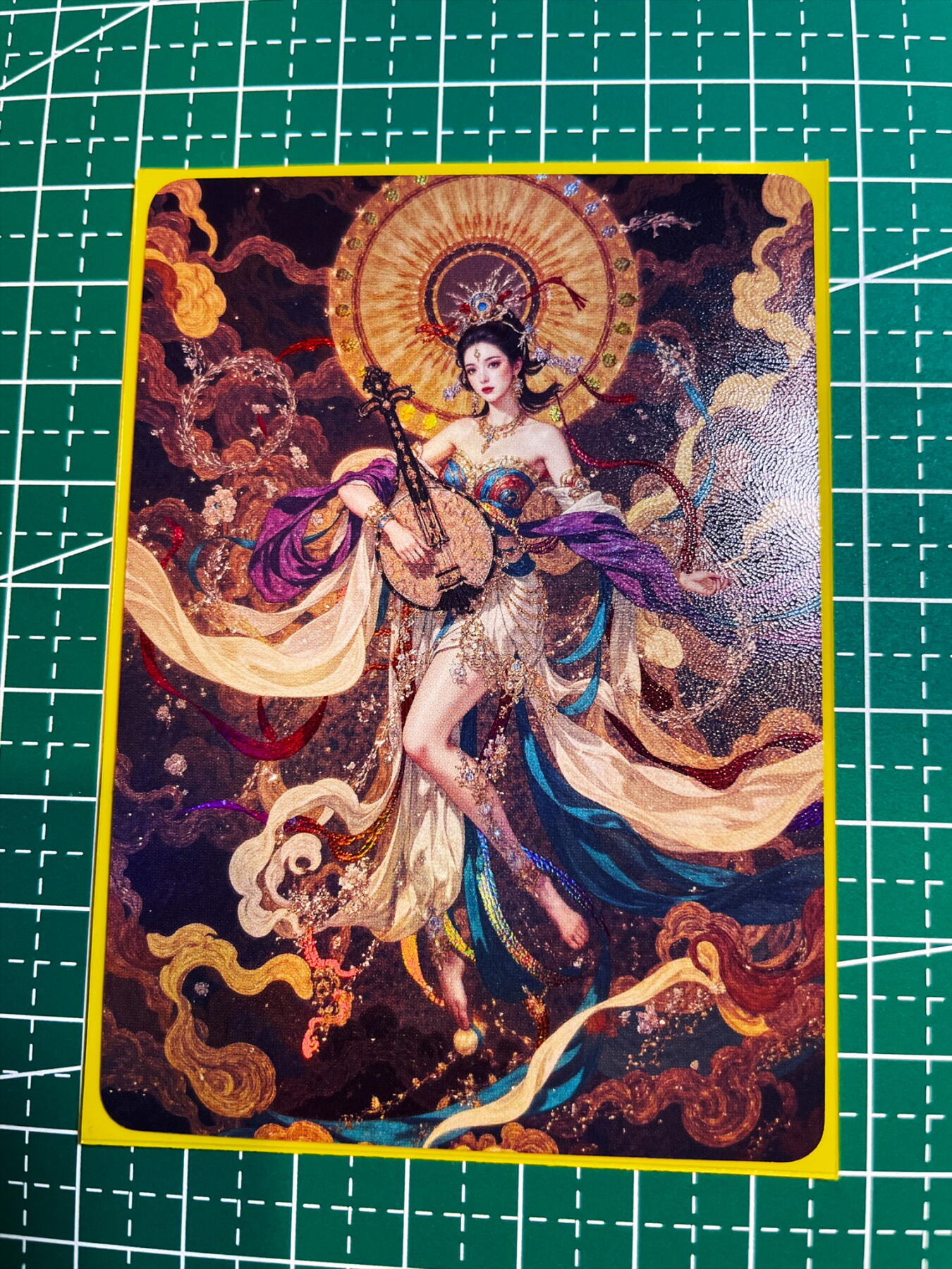 显眼宝35期 佣金1起 10月29日晚20:30截拍  狐狸卡牌 敦煌 飞天神女一张 折光彩闪 63*88