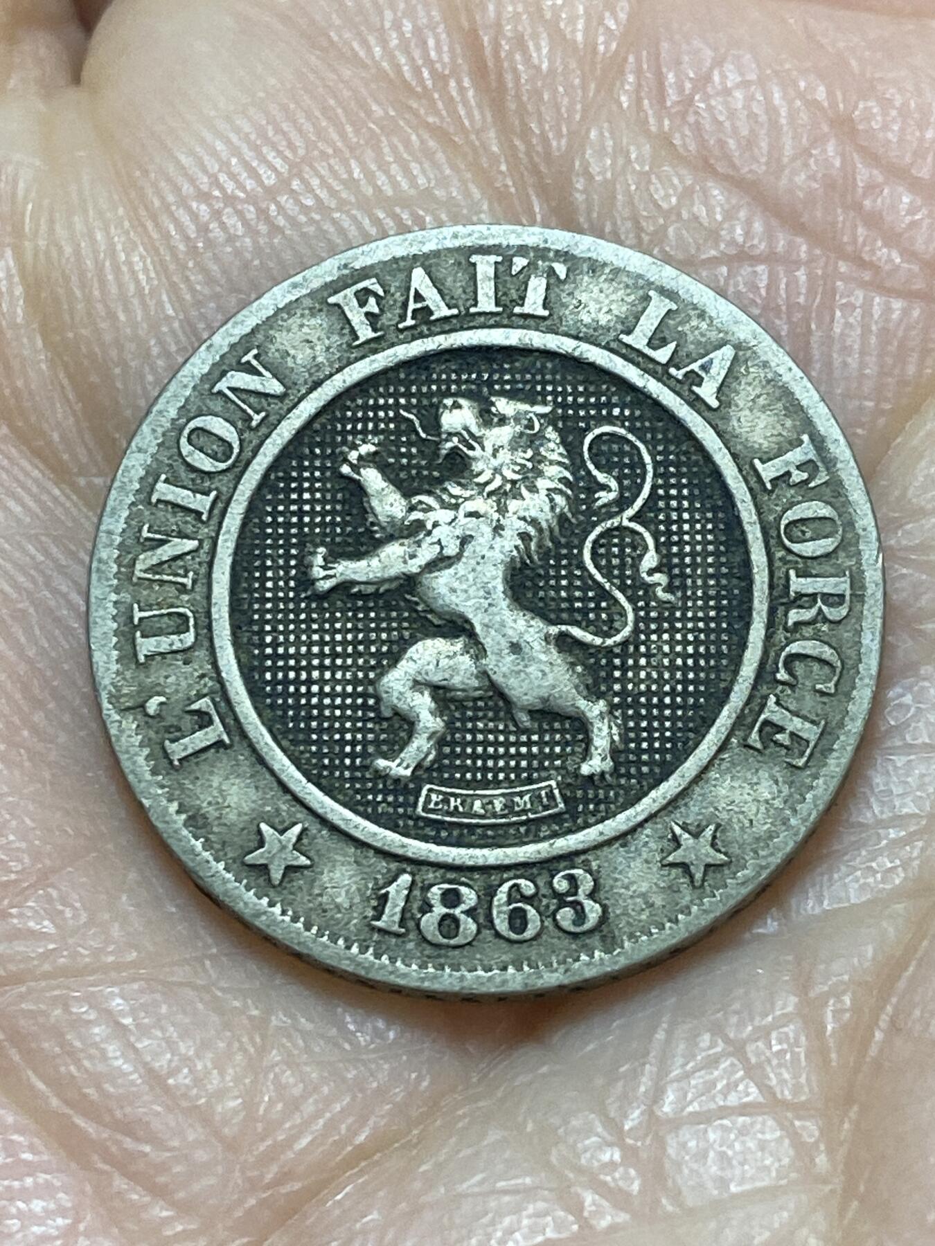 2025年第一百一十八场(总第一百四十四场）外国好品散币(免佣金) 少见好品–比利时🇧🇪1863年10分(利奥波德一世时期)