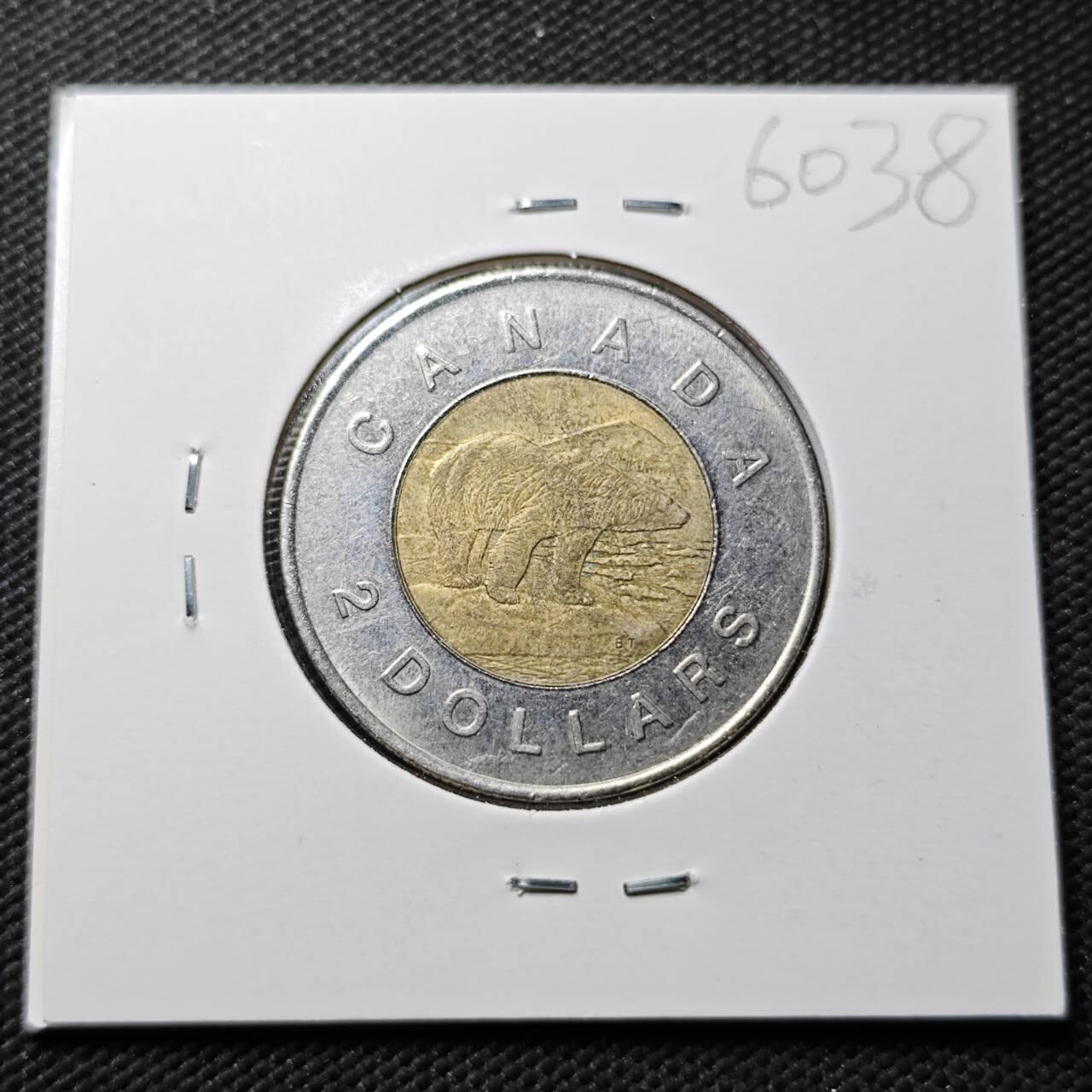 KK钱币收藏小铺  第360场  2月预留时间 周末发货 1996加拿大2元 