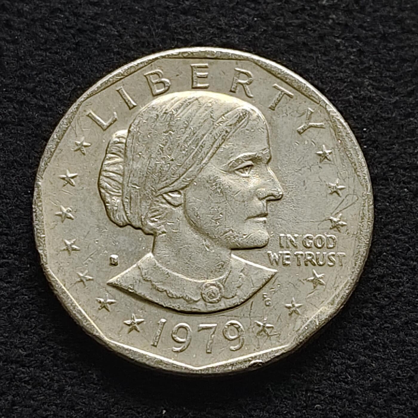 【全场包邮】纯粹捡漏拍472场（免费代拍第9场） 美国1979年1元民权活动家苏珊·安东尼（仅发行1979-1981年）