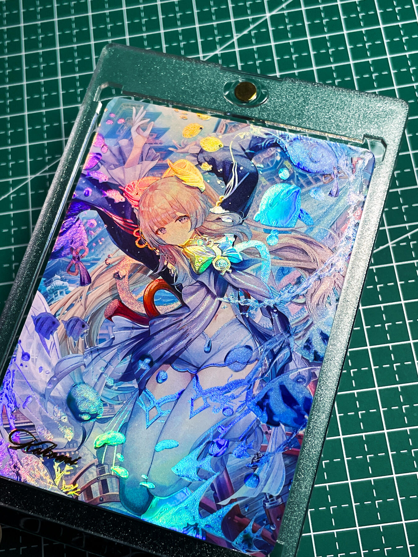 燎原 T画师 原神浮雕彩闪卡 63*88  珊瑚宫心海 63*88 带卡砖和支架