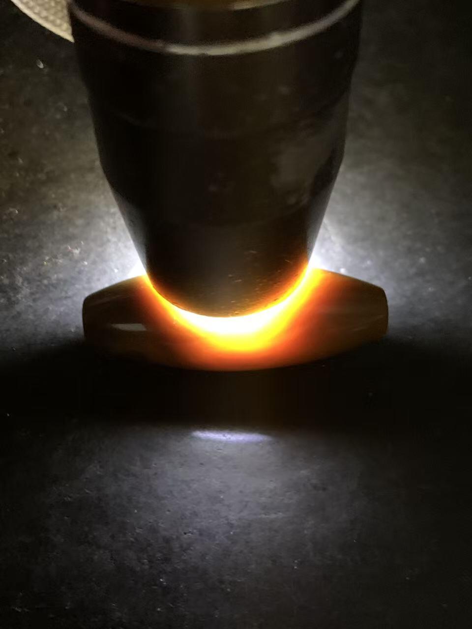 精美高玉化天眼纹战国红玛瑙勒子一颗