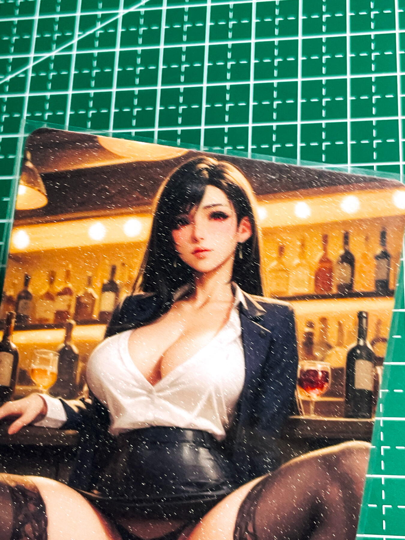 显眼宝35期 佣金1起 10月29日晚20:30截拍  正规 tifa 蒂法 盐晶闪一枚 双面图 63*88