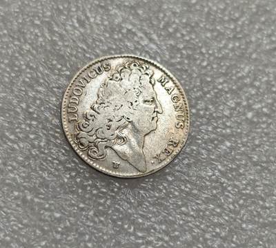 瓶子🏺第214期拍卖会 -  法国1707年太阳王路易十四JETON银质代币章  背面丰收的风景