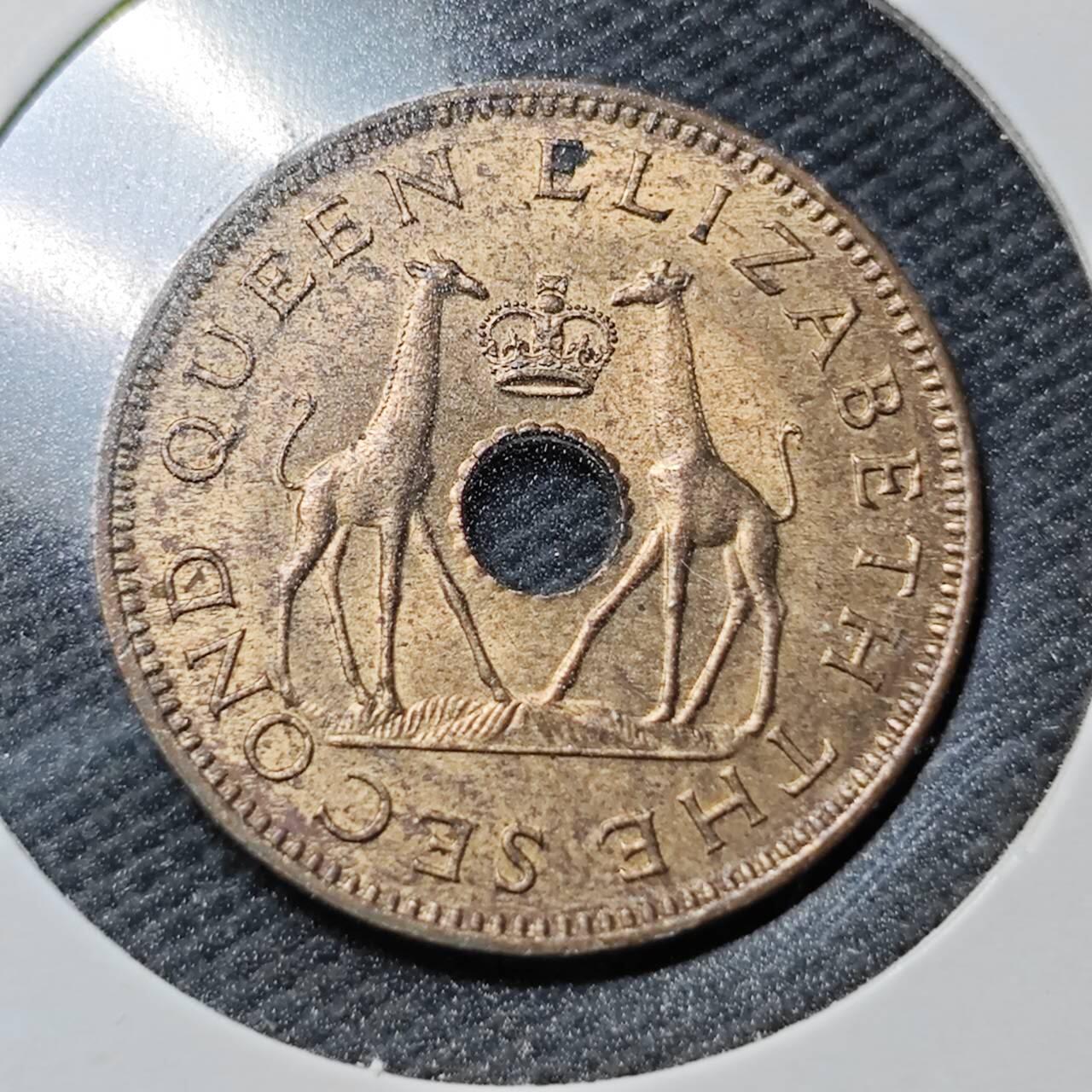 KK钱币收藏小铺  第360场  2月预留时间 周末发货  1958罗得西亚半便士铜币