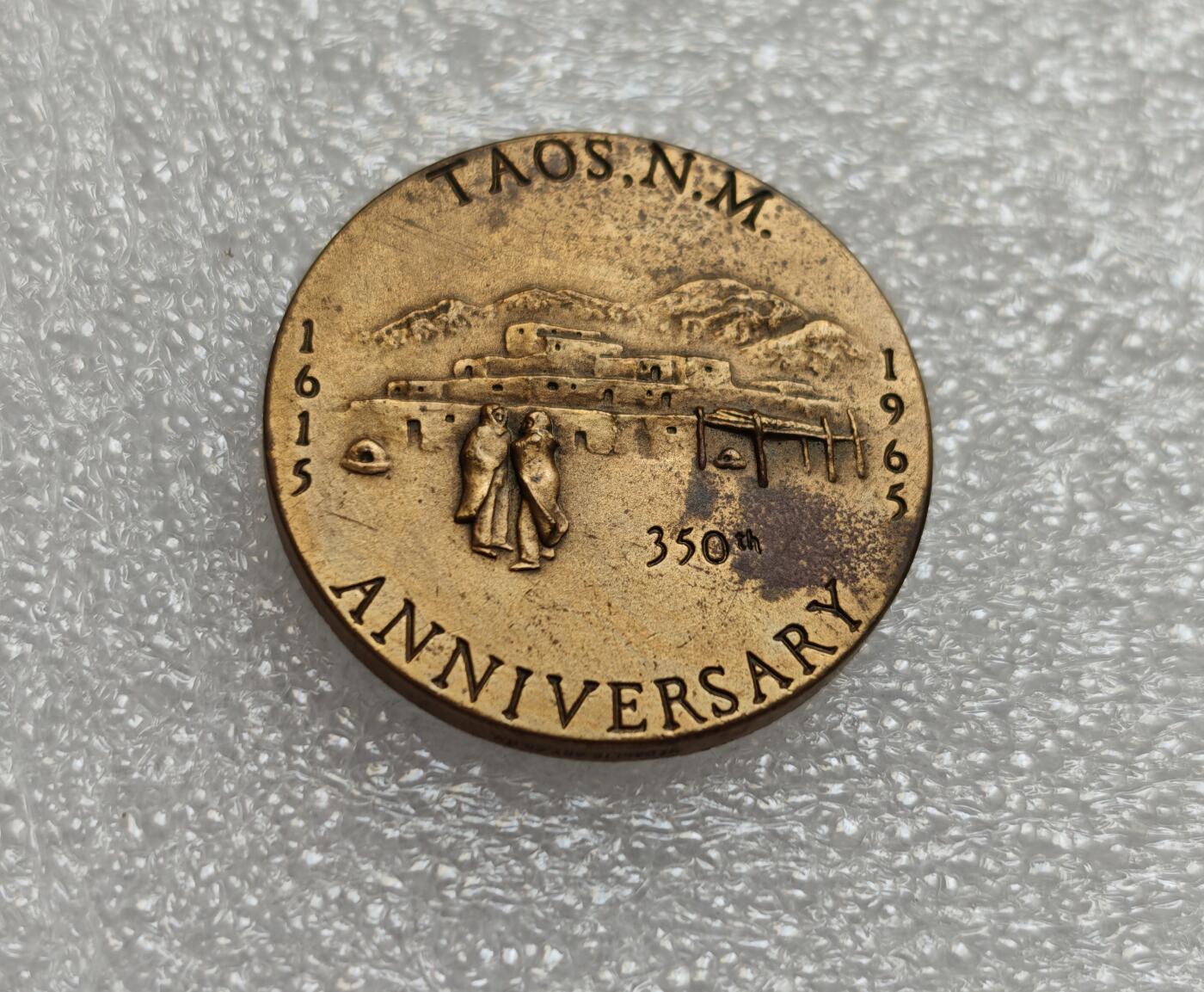 瓶子🏺第214期拍卖会  墨西哥1965年新墨西哥州纪念铜章  罕见