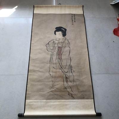 听雨轩（10） 名家名画中堂挂画（一） - 唐伯虎人物画 美人春思图