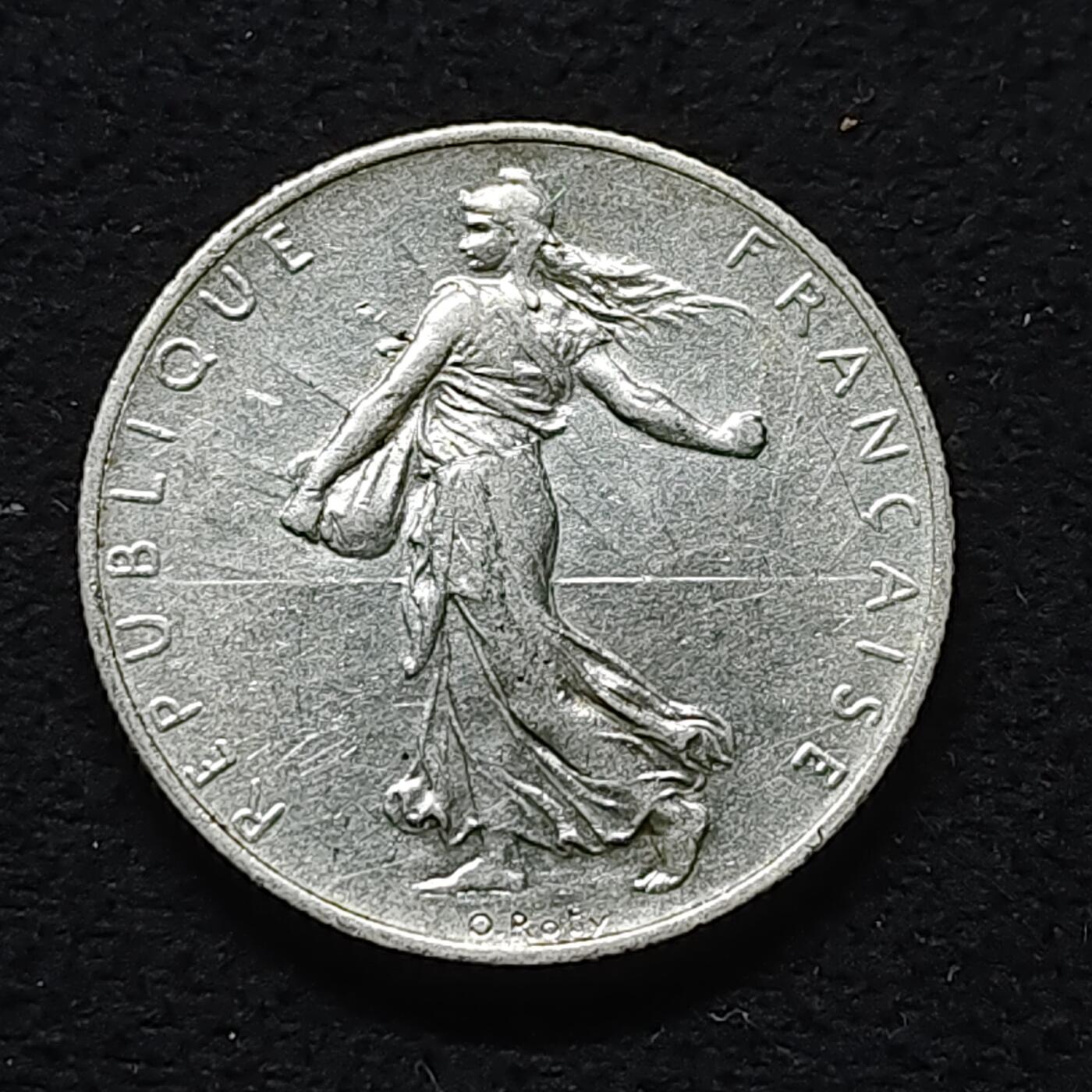 【全场包邮】纯粹捡漏拍472场（免费代拍第9场） 法国1915年播种女神2法郎银币