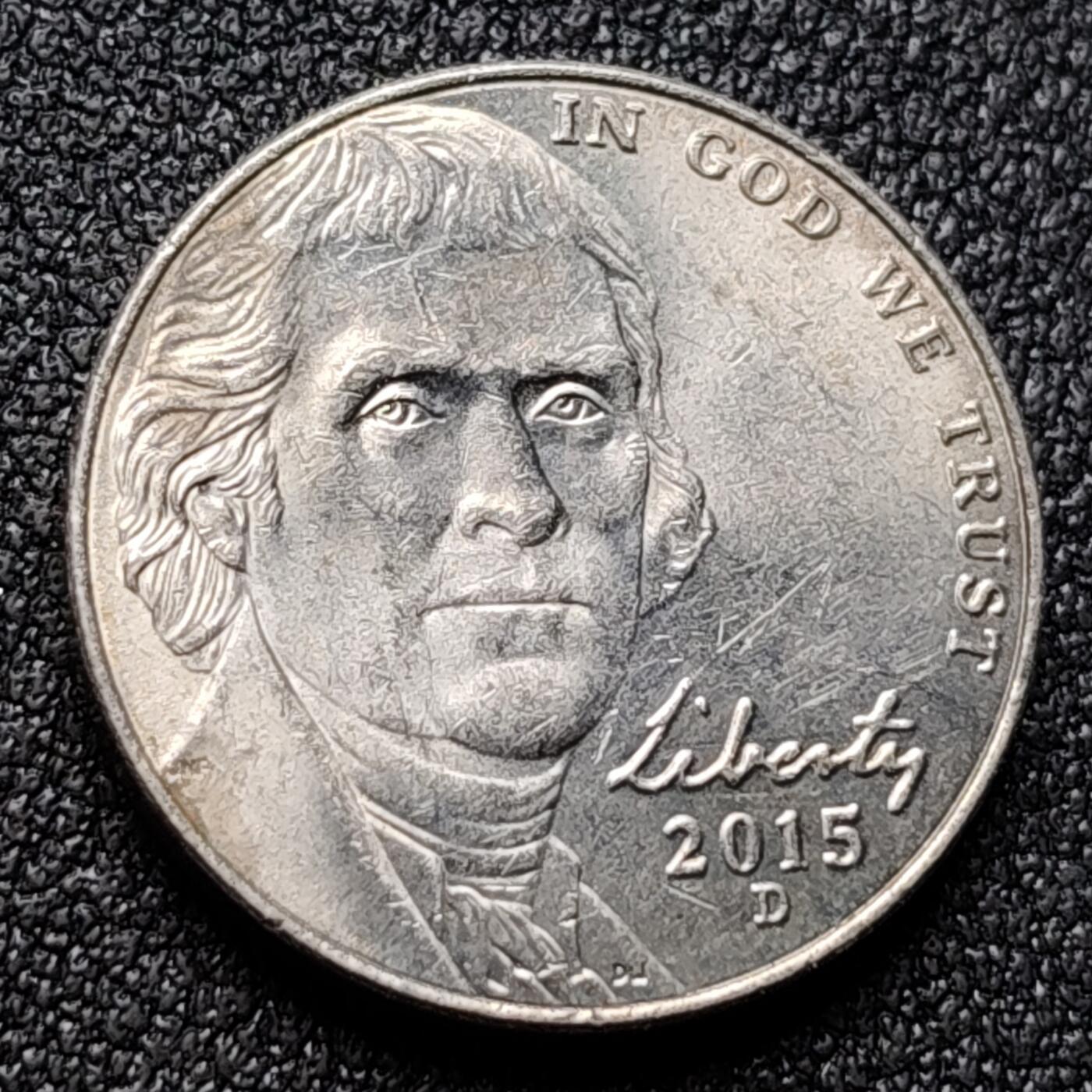 泉币菌-第119场-精品福利场 原光极美品 美国2011年5美分纪念币 杰斐逊 及 故居蒙蒂塞洛庄园 21mm 