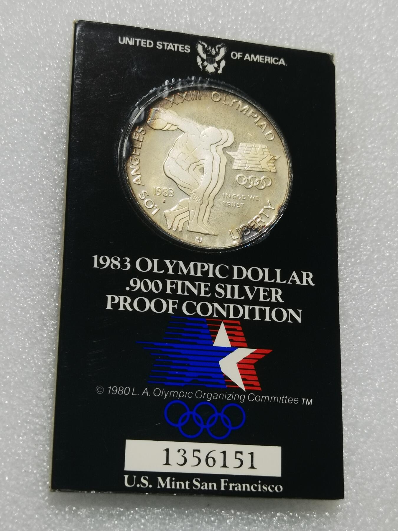 天下钱庄专场欢迎参拍 美国洛杉矶奥运会银币