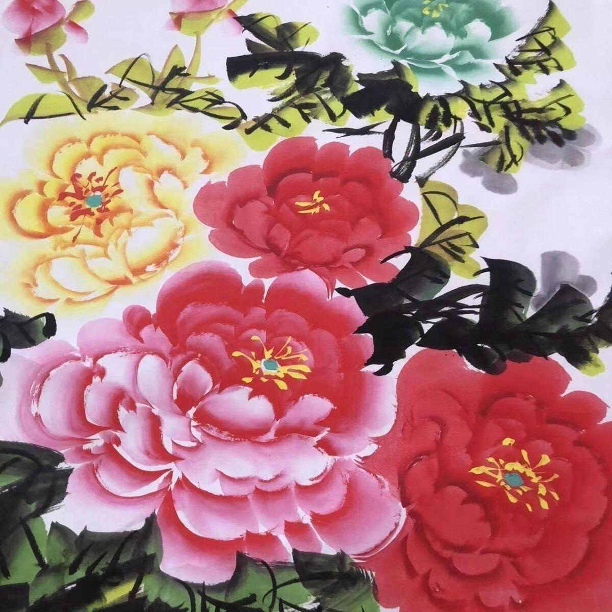 听雨轩（10） 名家名画中堂挂画（一） 王雪涛 牡丹图