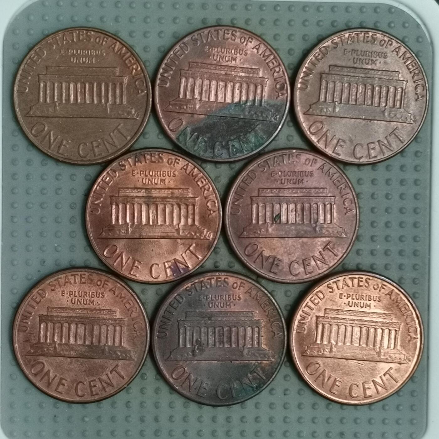 2025年第109场各国散币拍卖（总第109场） 美国丹佛造币厂1980年代1美分8枚不同年份