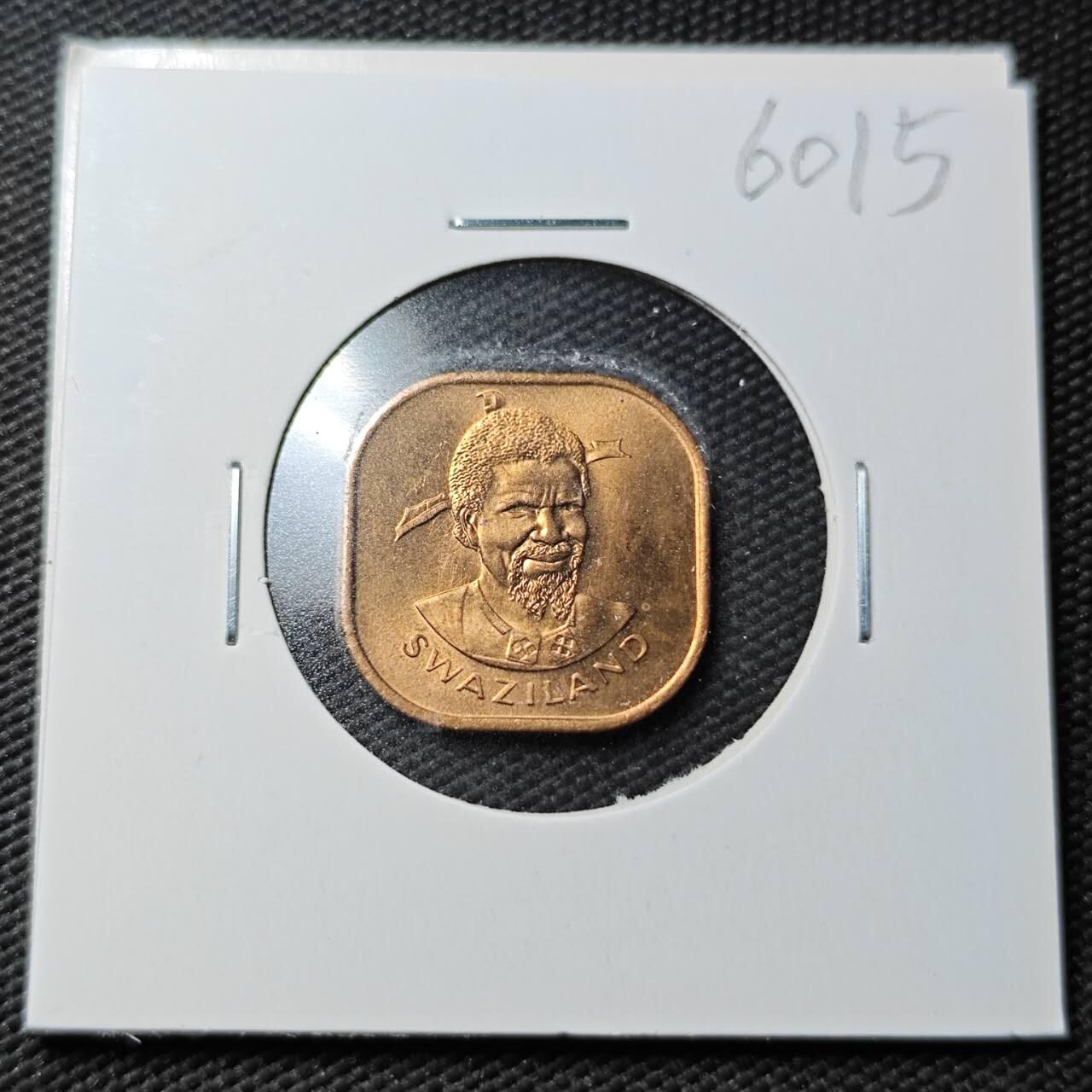 KK钱币收藏小铺  第360场  2月预留时间 周末发货 1974斯威士兰2分铜币 好品 