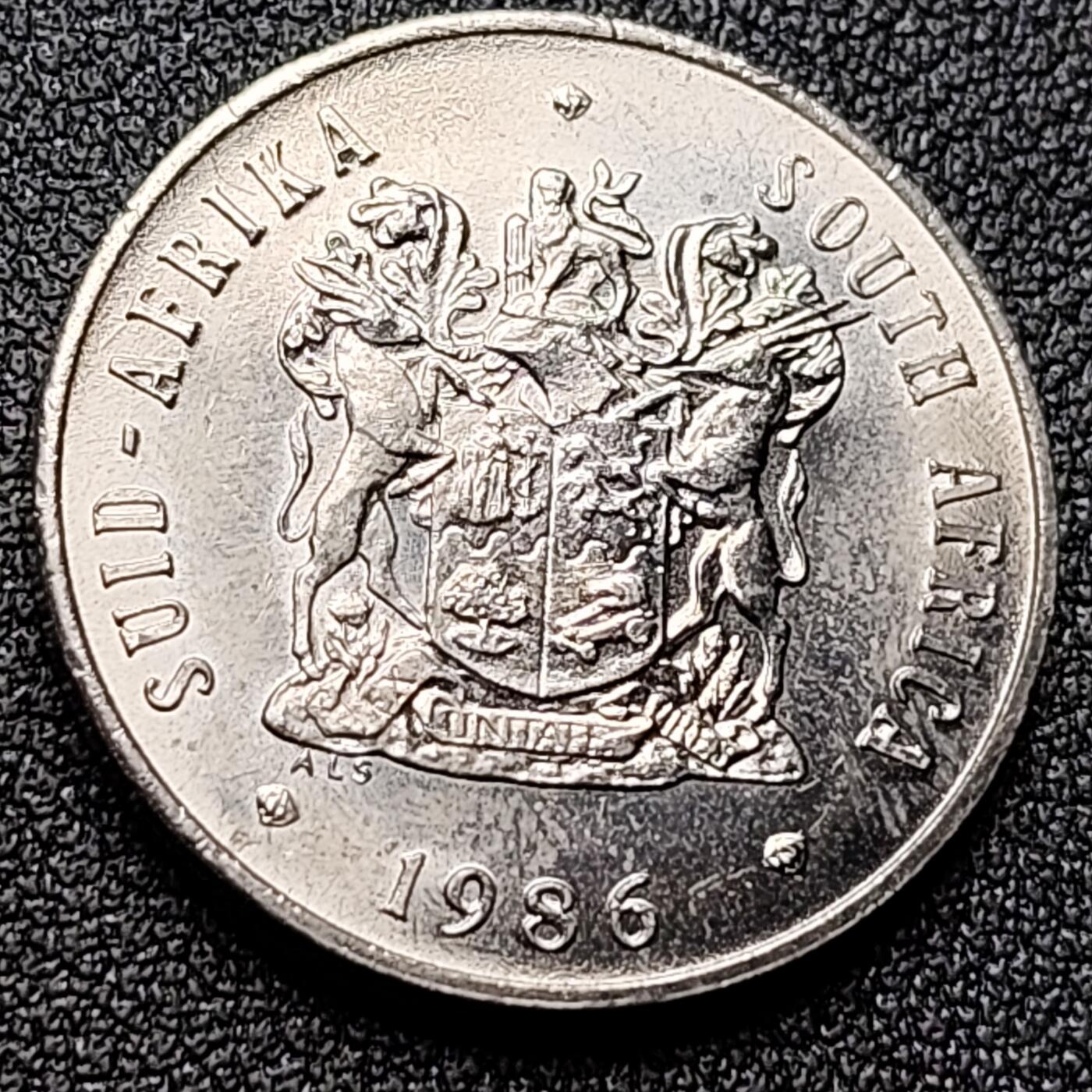 泉币菌-第119场-精品福利场 国花帝王花 南非1986年20分镍制硬币 24.2毫米 6.0克