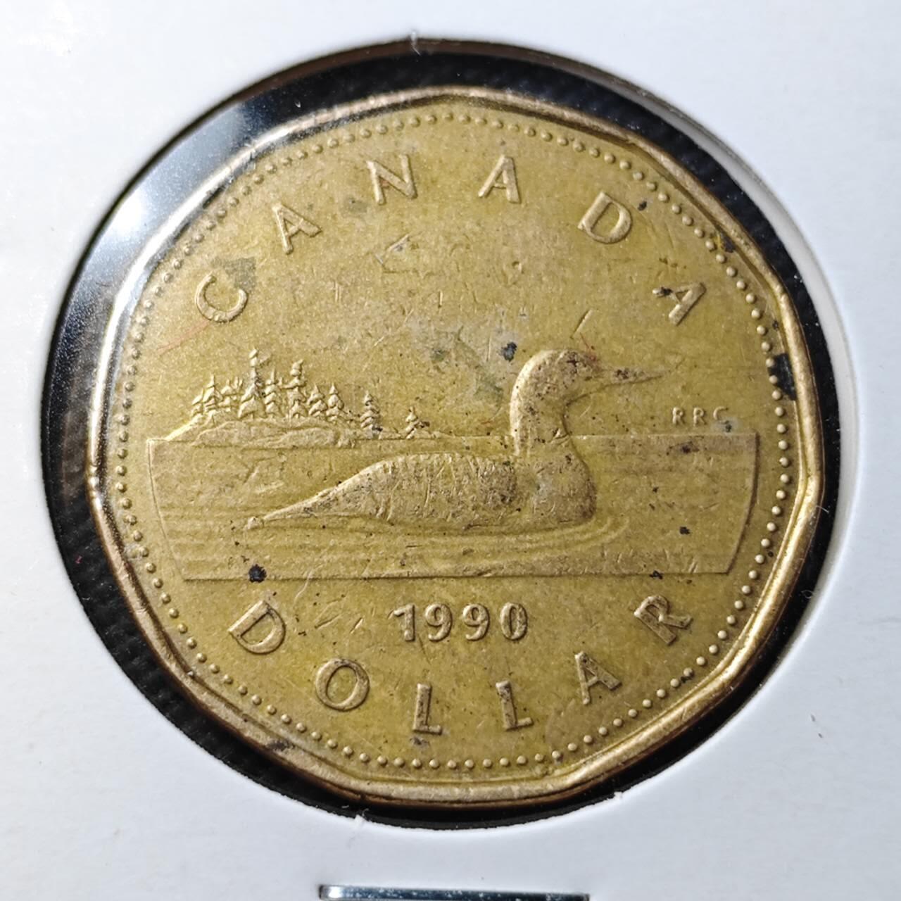 KK钱币收藏小铺  第360场  2月预留时间 周末发货 1990加拿大1元 