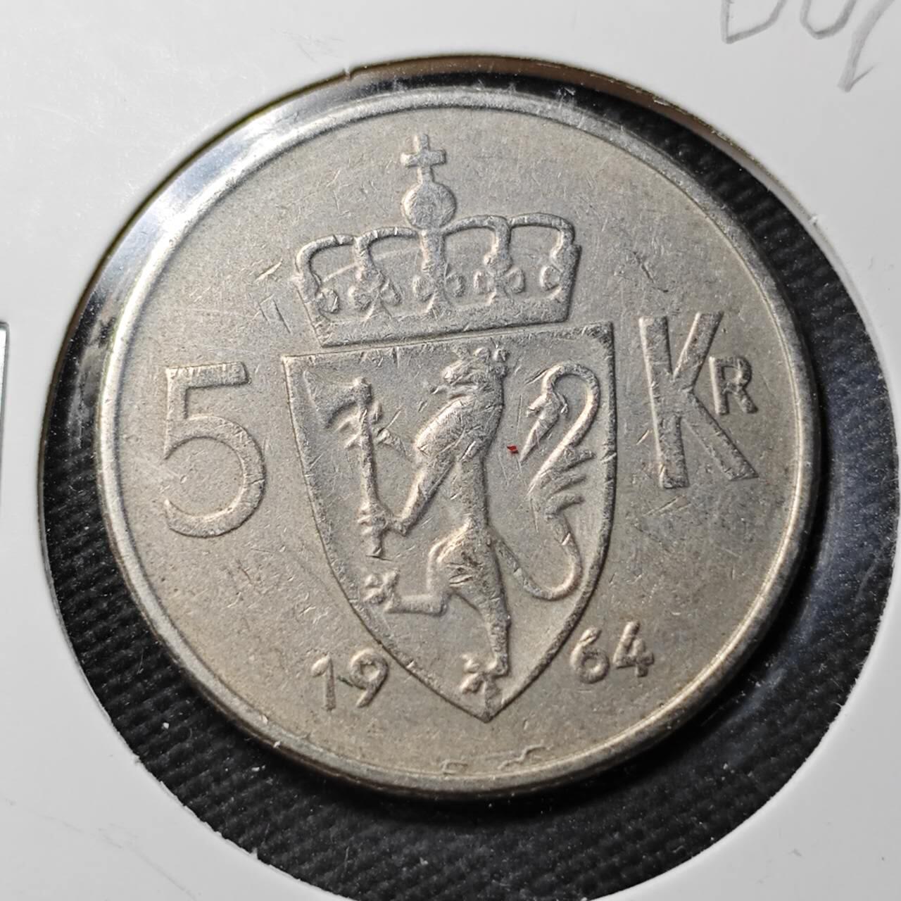 KK钱币收藏小铺  第360场  2月预留时间 周末发货  挪威5克朗