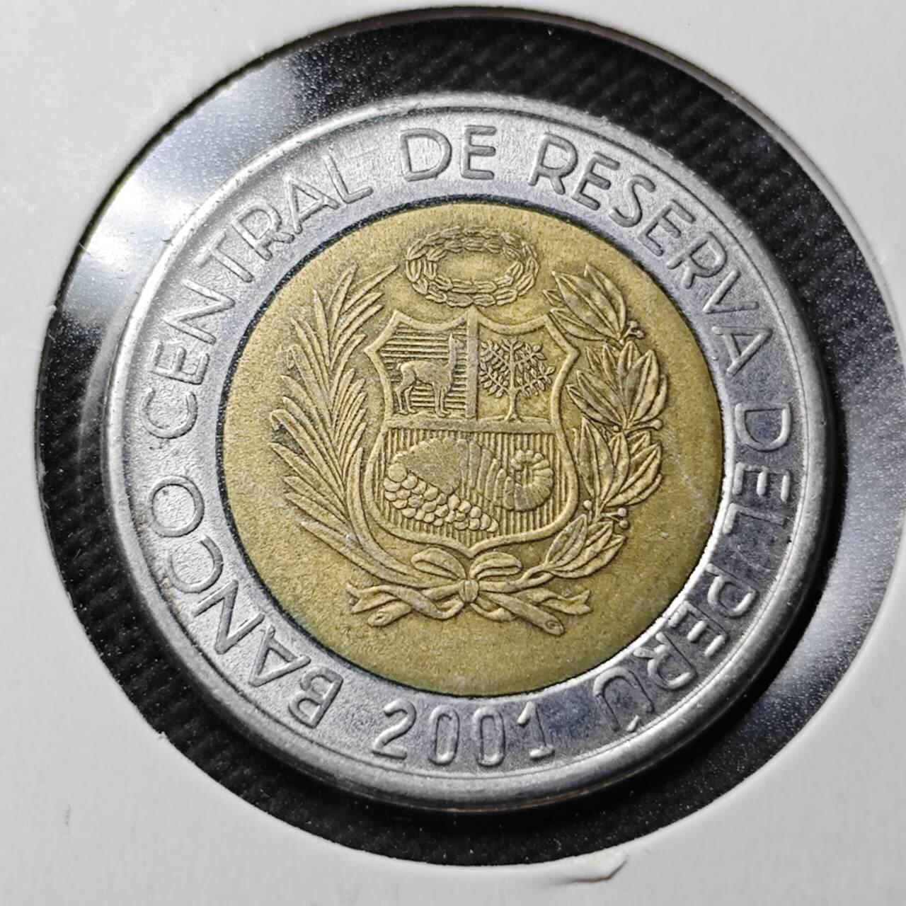 KK钱币收藏小铺  第360场  2月预留时间 周末发货  秘鲁5索尔双色币