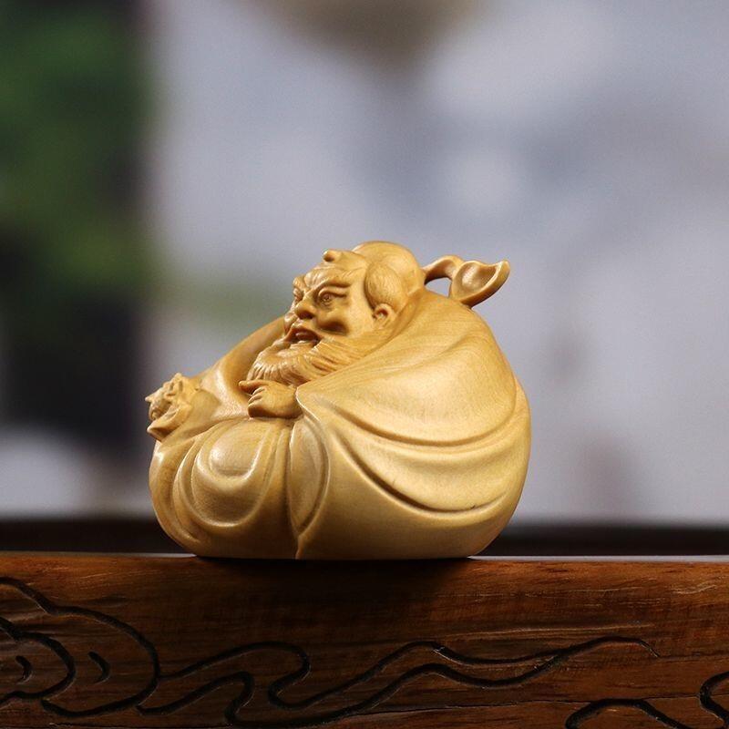 听雨轩 （十二）精品木雕 核雕 黄杨木雕 钟馗天师手把件