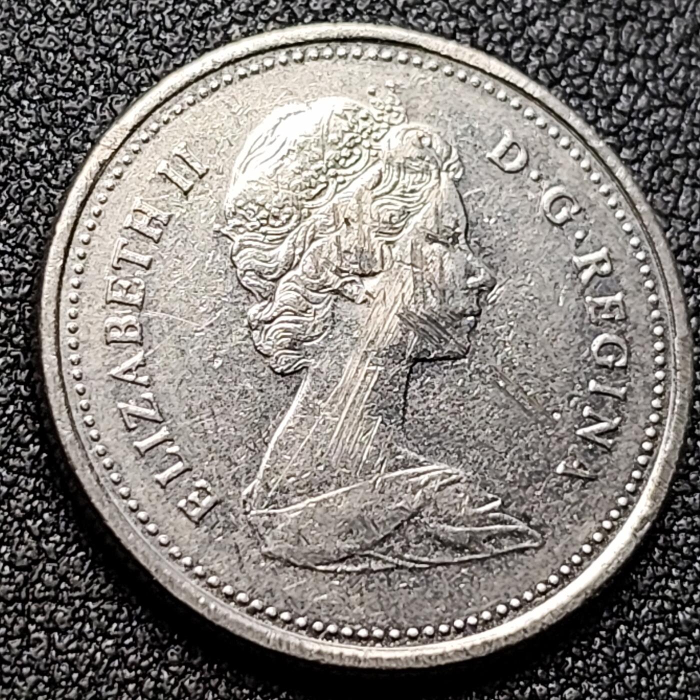 泉币菌-第119场-精品福利场 高币值 加拿大1981年1/4加拿大元 伊丽莎白二世 驯鹿 24mm 