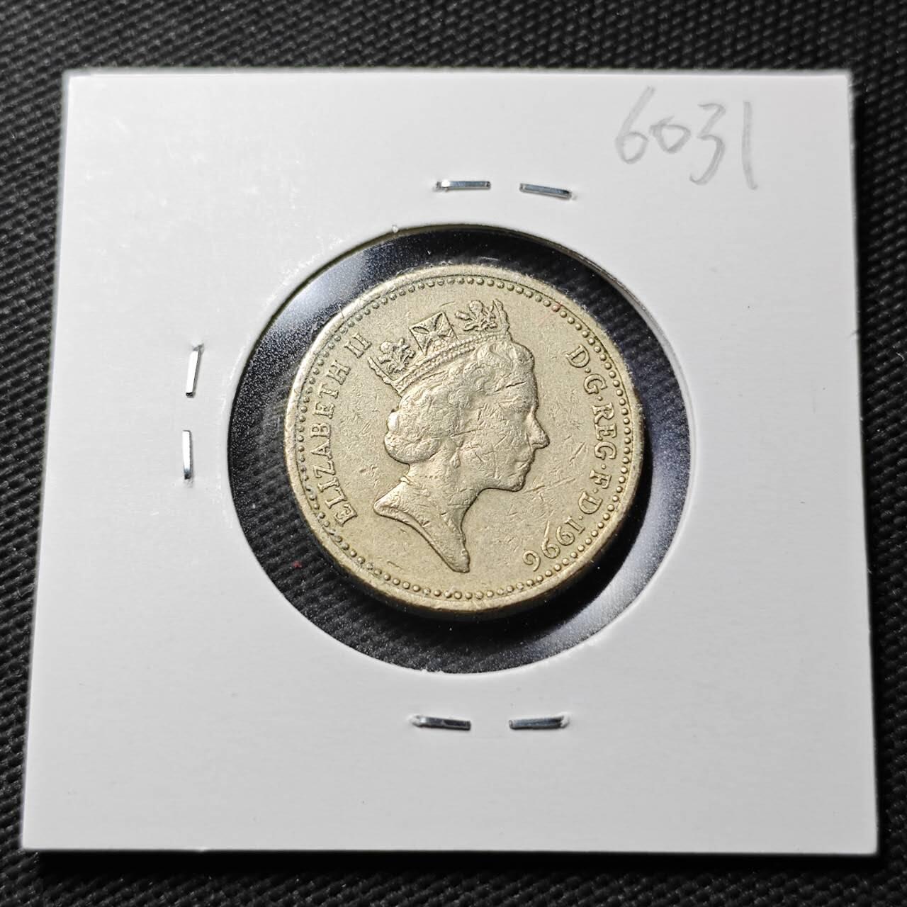 KK钱币收藏小铺  第360场  2月预留时间 周末发货  1996英国1镑