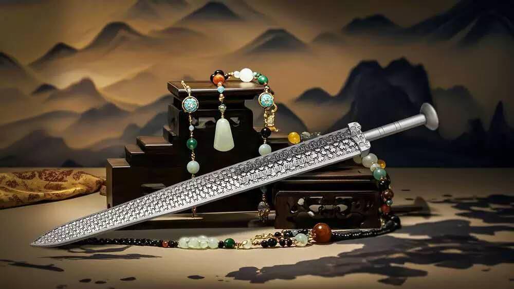 【现货】喀麦隆2025年亚洲武器系列越王勾践剑2盎司银币