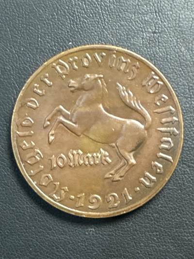 ❤️【币观天下】❤️ 第329期钱币拍卖- 2025.10.31周五晚上6点半场-长期征集拍品 - 德紧状态1921马币10马克