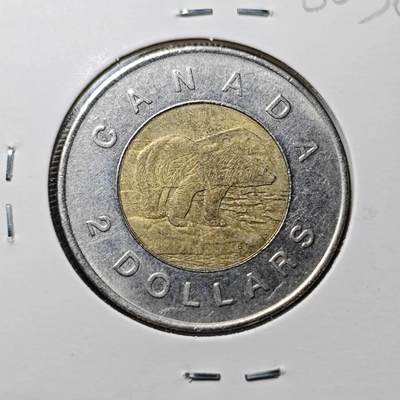 KK钱币收藏小铺  第360场  2月预留时间 周末发货 - 1996加拿大2元 