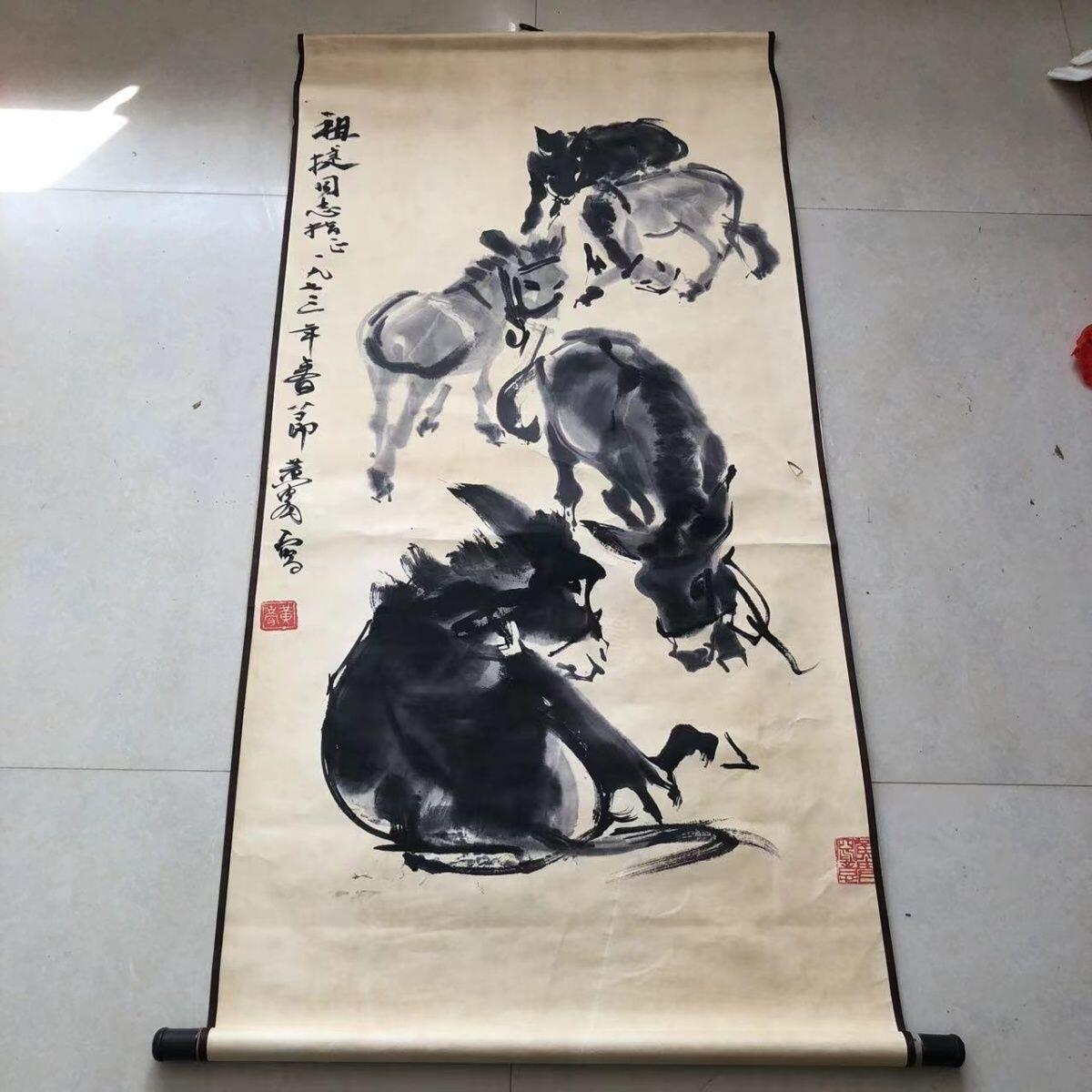 听雨轩（10） 名家名画中堂挂画（一） 黄胄 毛驴图