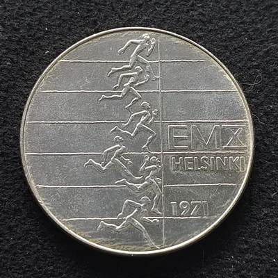 【全场包邮】纯粹捡漏拍473场（免费代拍第10场） - 芬兰1971年10马克欧洲田径锦标赛（35毫米24.2克）纪念银币
