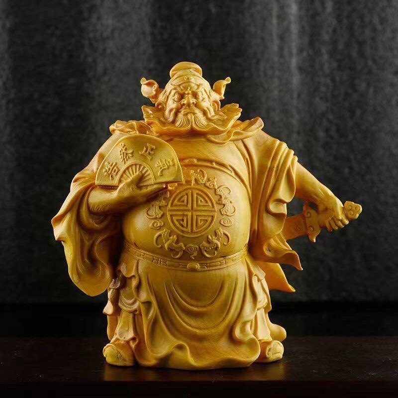 听雨轩 （十二）精品木雕 核雕 黄杨木雕 纳福钟馗手把件 8cm