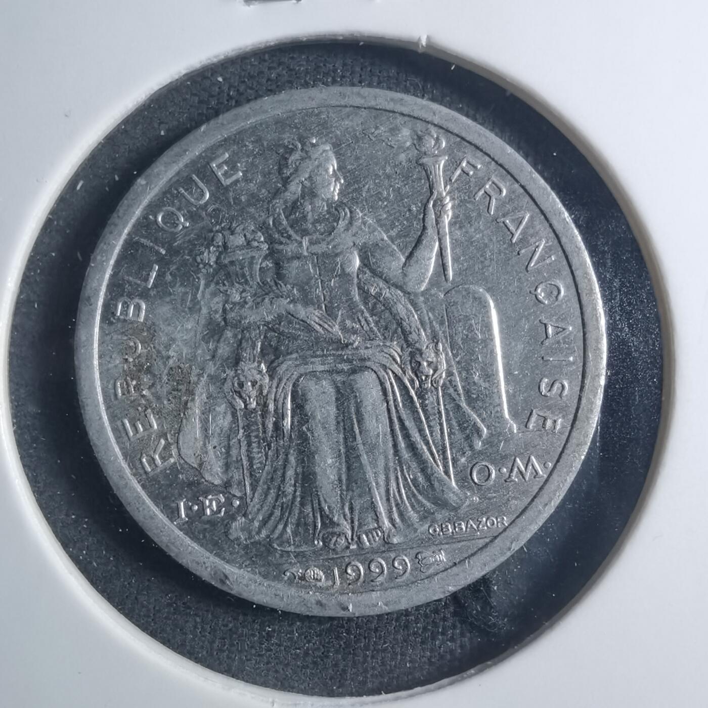 沼泽如烟--第885场 法属新喀里多尼亚1999年1法郎