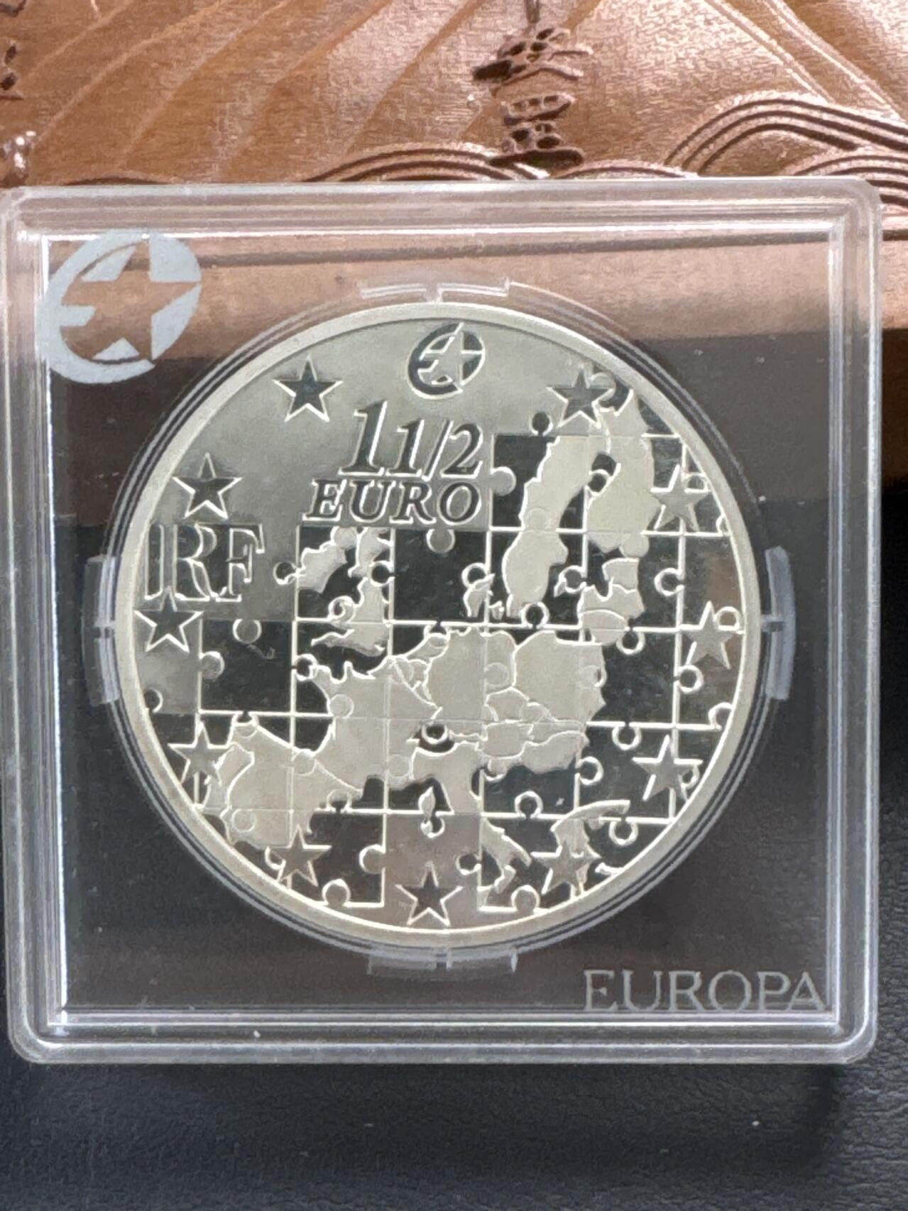 ❤️【币观天下】❤️ 第329期钱币拍卖- 2025.10.31周五晚上6点半场-长期征集拍品 法国2004年欧洲之星1.5欧元纪念银币