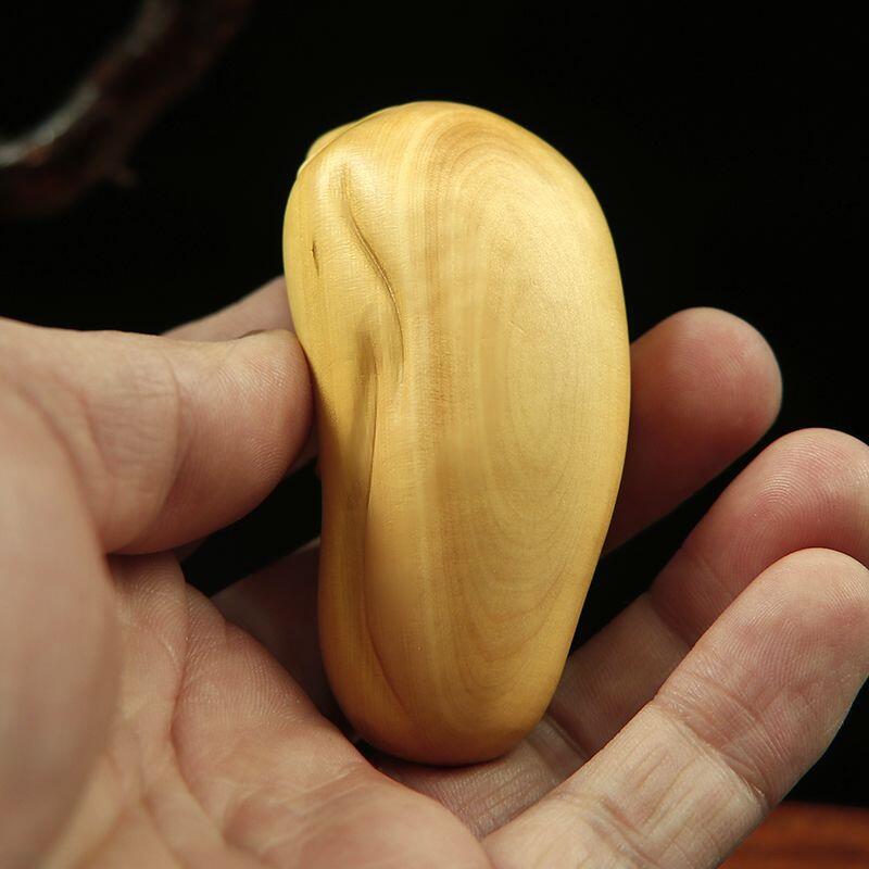 听雨轩 （十二）精品木雕 核雕 小叶黄杨木雕手把件如意寿星