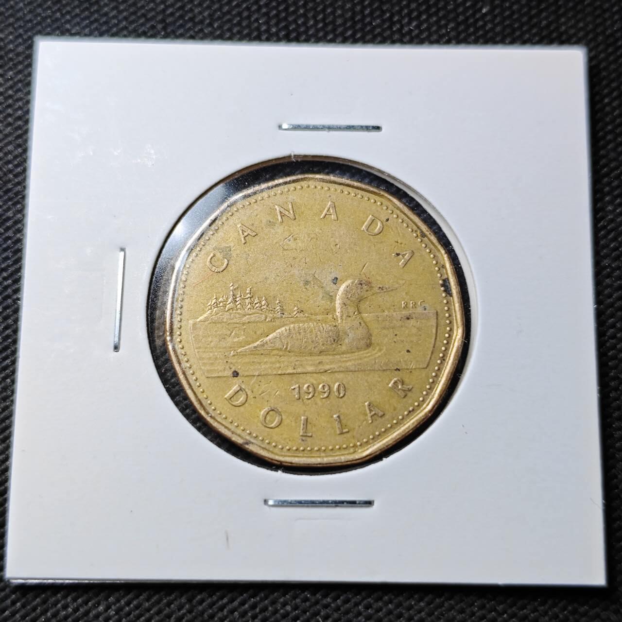 KK钱币收藏小铺  第360场  2月预留时间 周末发货 1990加拿大1元 