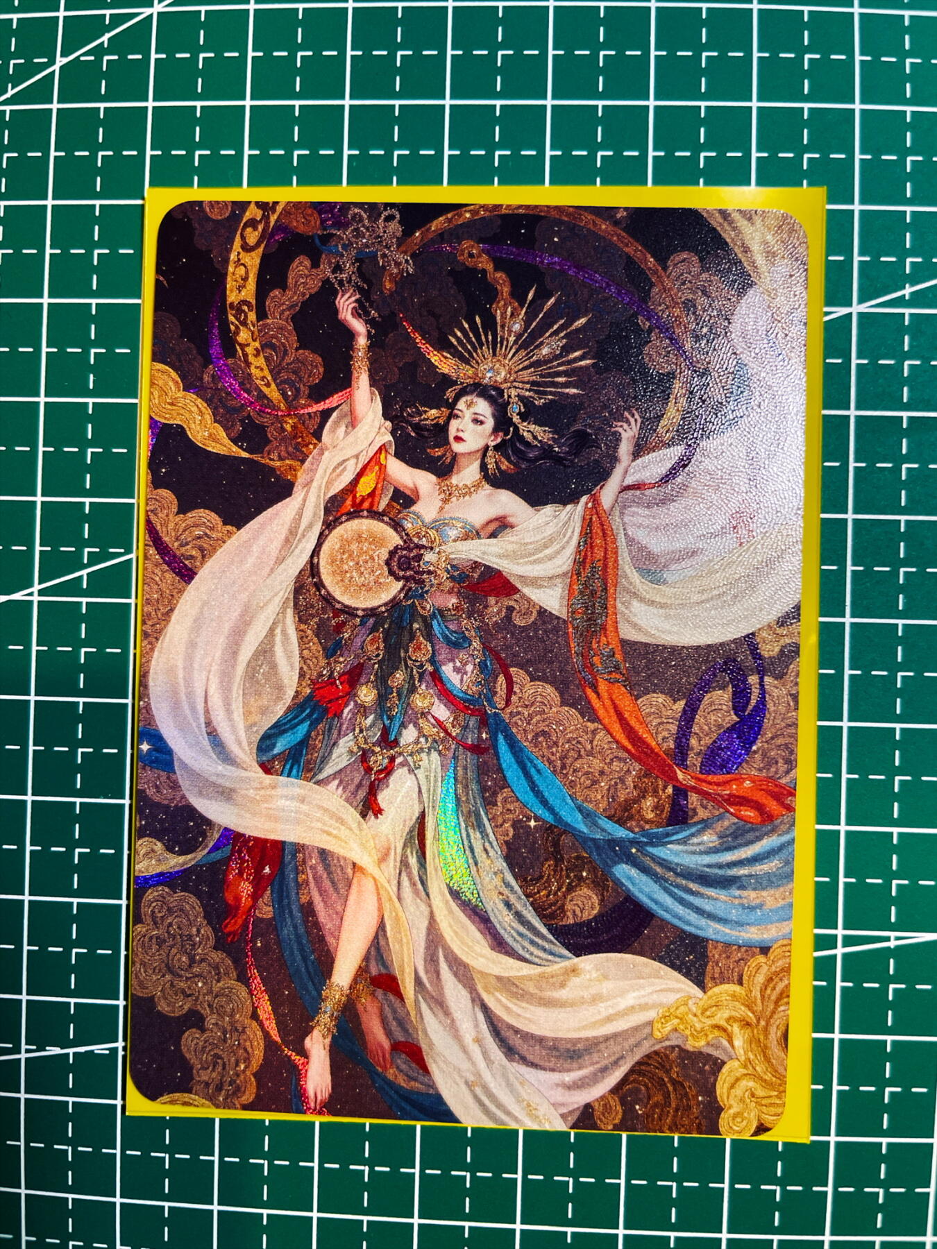 显眼宝35期 佣金1起 10月29日晚20:30截拍  狐狸卡牌 敦煌 飞天神女一张 折光彩闪 63*88