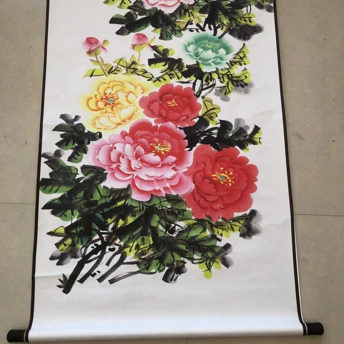 听雨轩（10） 名家名画中堂挂画（一） 王雪涛 牡丹图