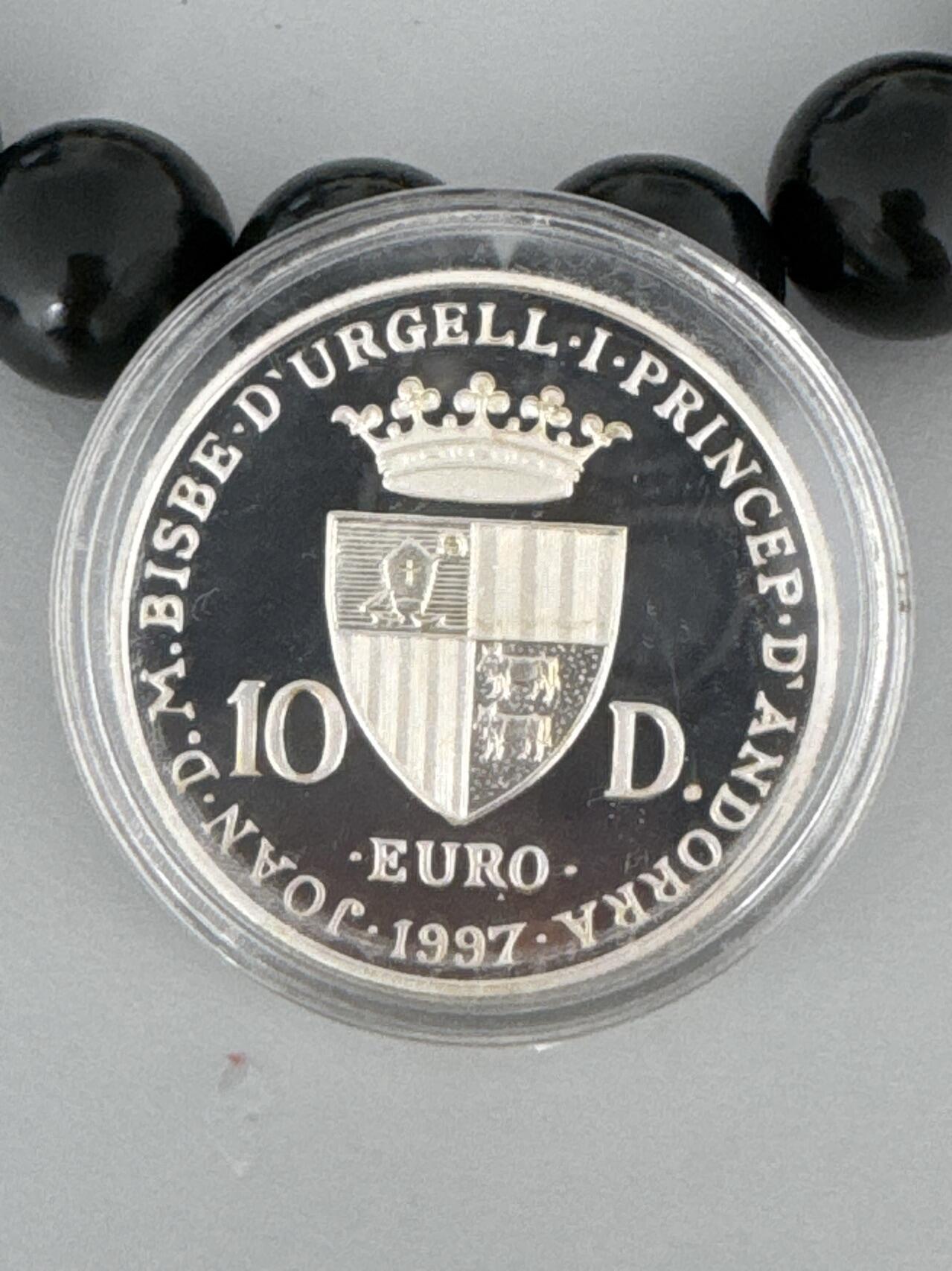 ❤️【币观天下】❤️ 第329期钱币拍卖- 2025.10.31周五晚上6点半场-长期征集拍品 1盎司安道尔1997年帕劳德宫精制纪念银币925银31.47克直径38.61毫米