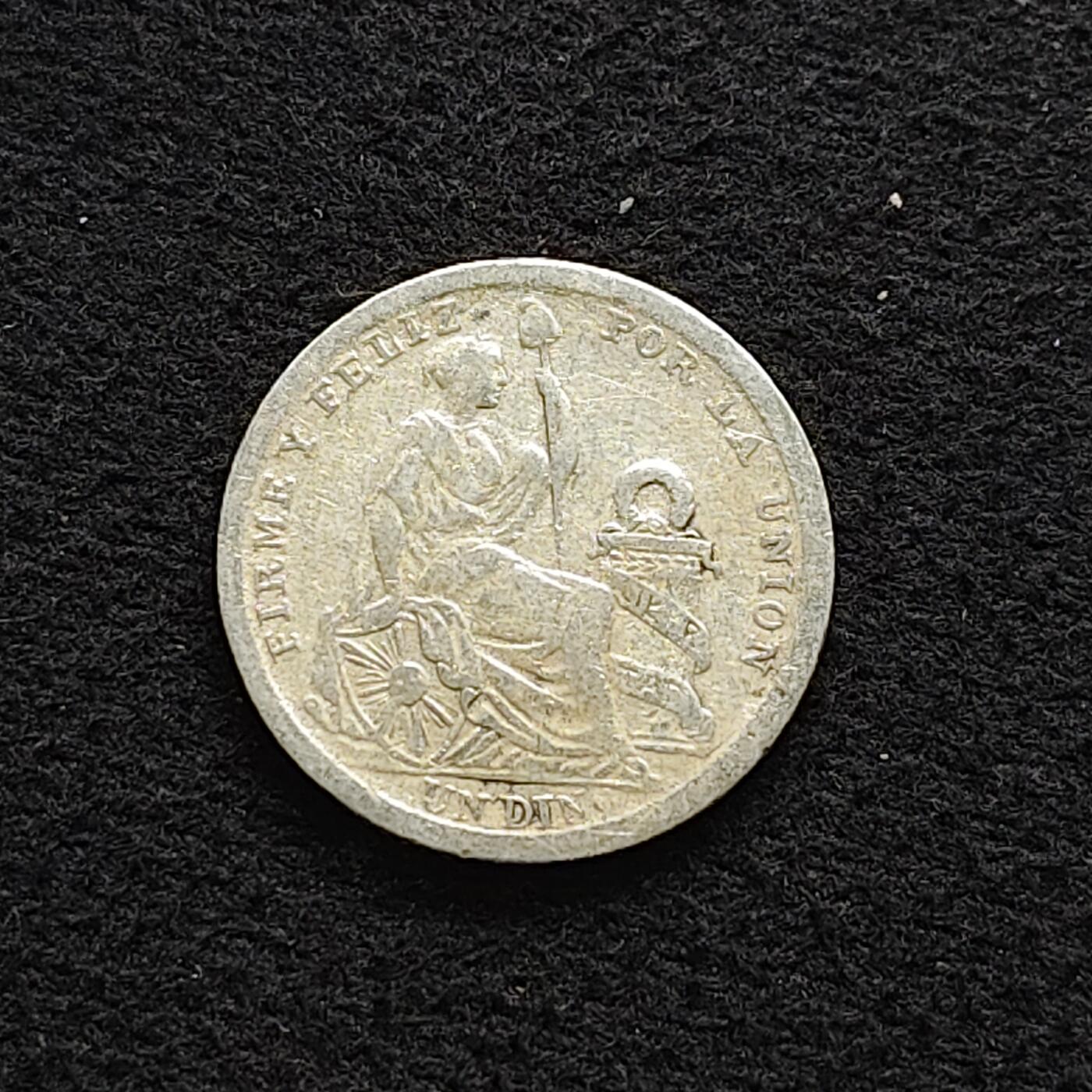 【全场包邮】纯粹捡漏拍472场（免费代拍第9场） 秘鲁1906年坐人1迪诺银币