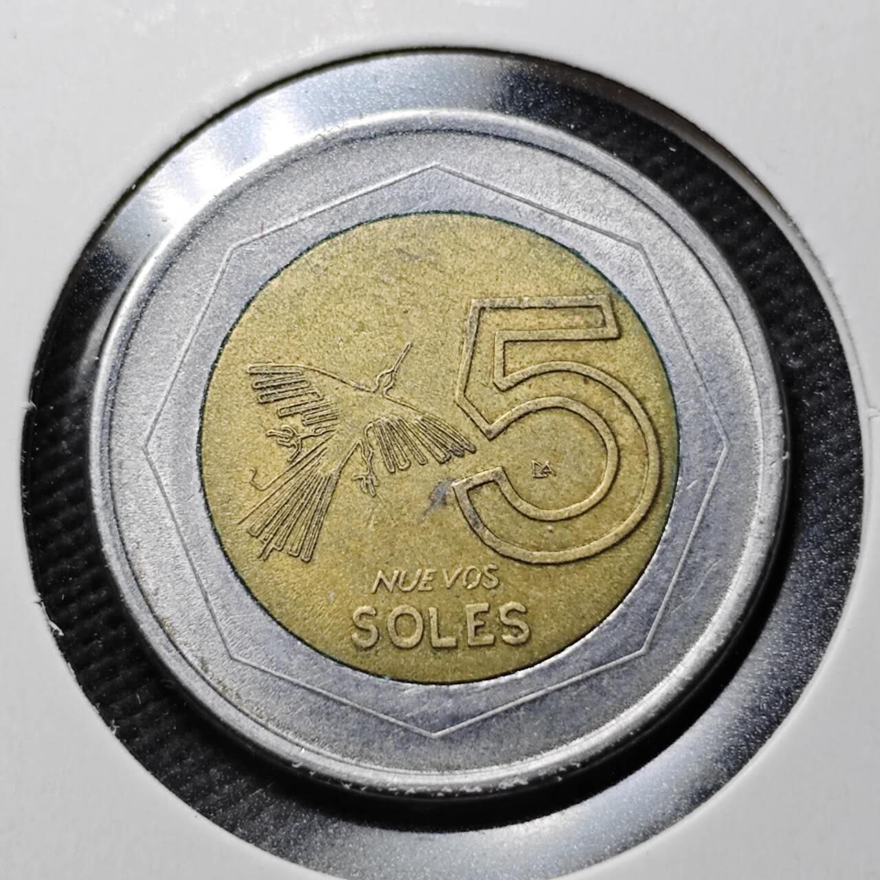 KK钱币收藏小铺  第360场  2月预留时间 周末发货  秘鲁5索尔双色币