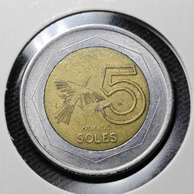 KK钱币收藏小铺  第360场  2月预留时间 周末发货 -  秘鲁5索尔双色币