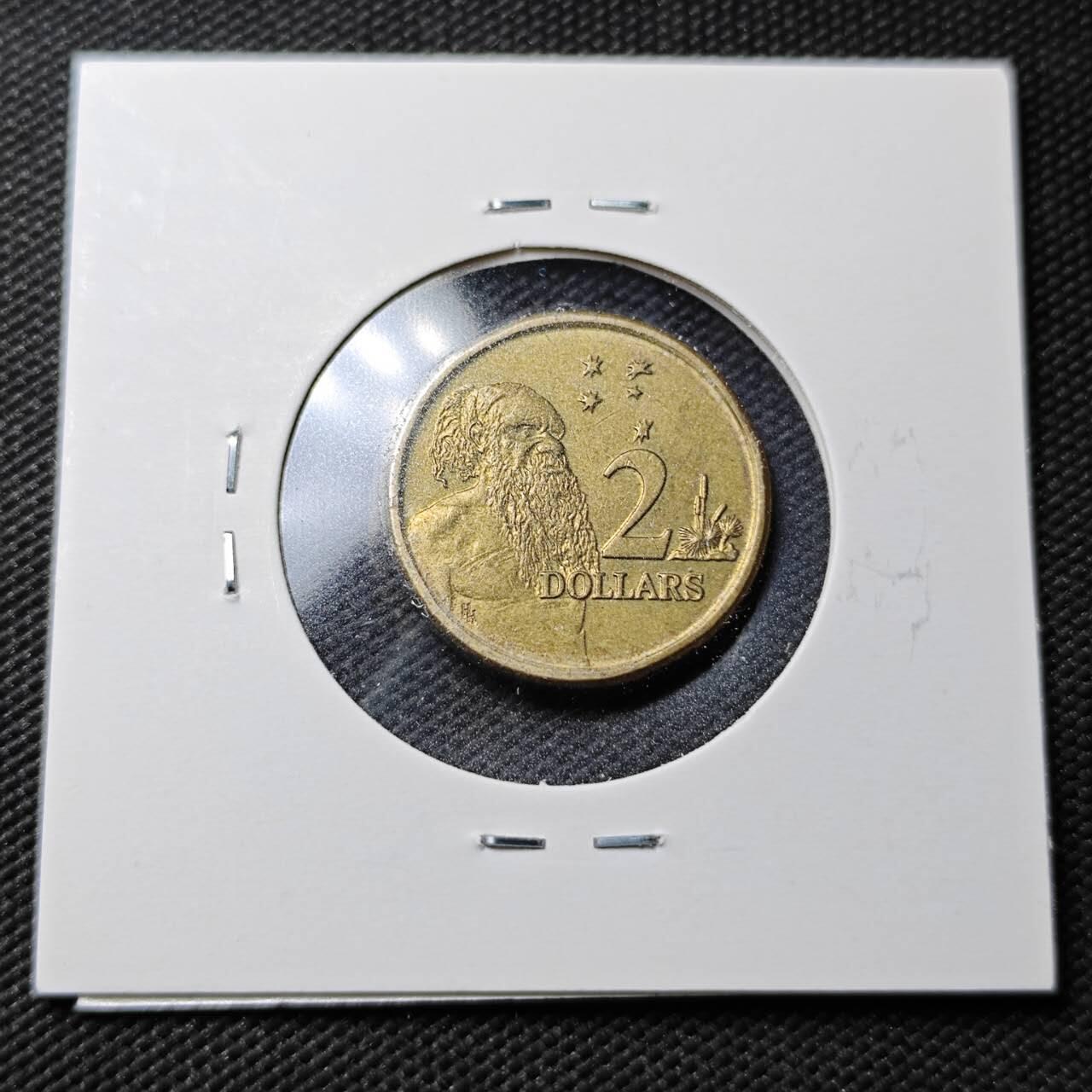 KK钱币收藏小铺  第360场  2月预留时间 周末发货 1988澳大利亚土著人2元 