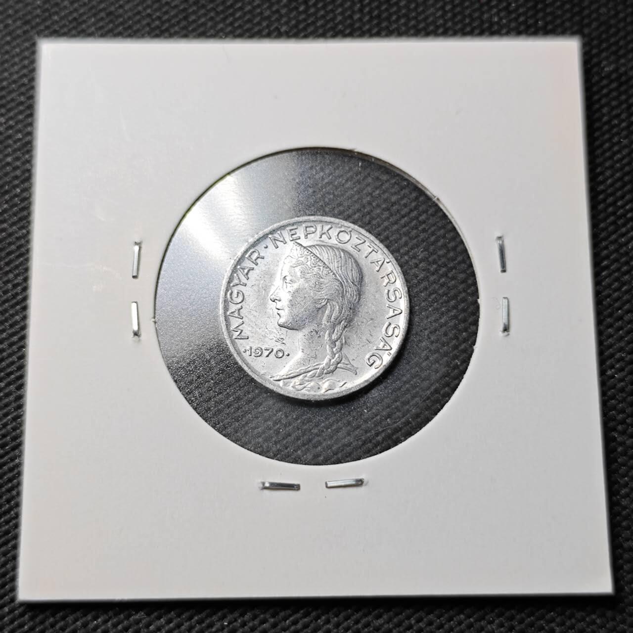 KK钱币收藏小铺  第360场  2月预留时间 周末发货  1970匈牙利5菲勒少女