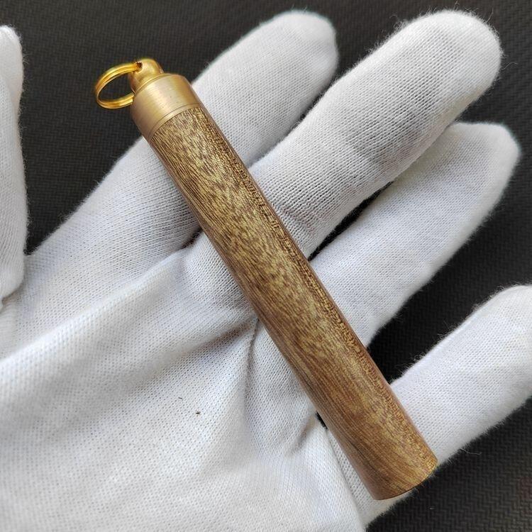 听雨轩 （十二）精品木雕 核雕 便携金丝楠木牙签筒