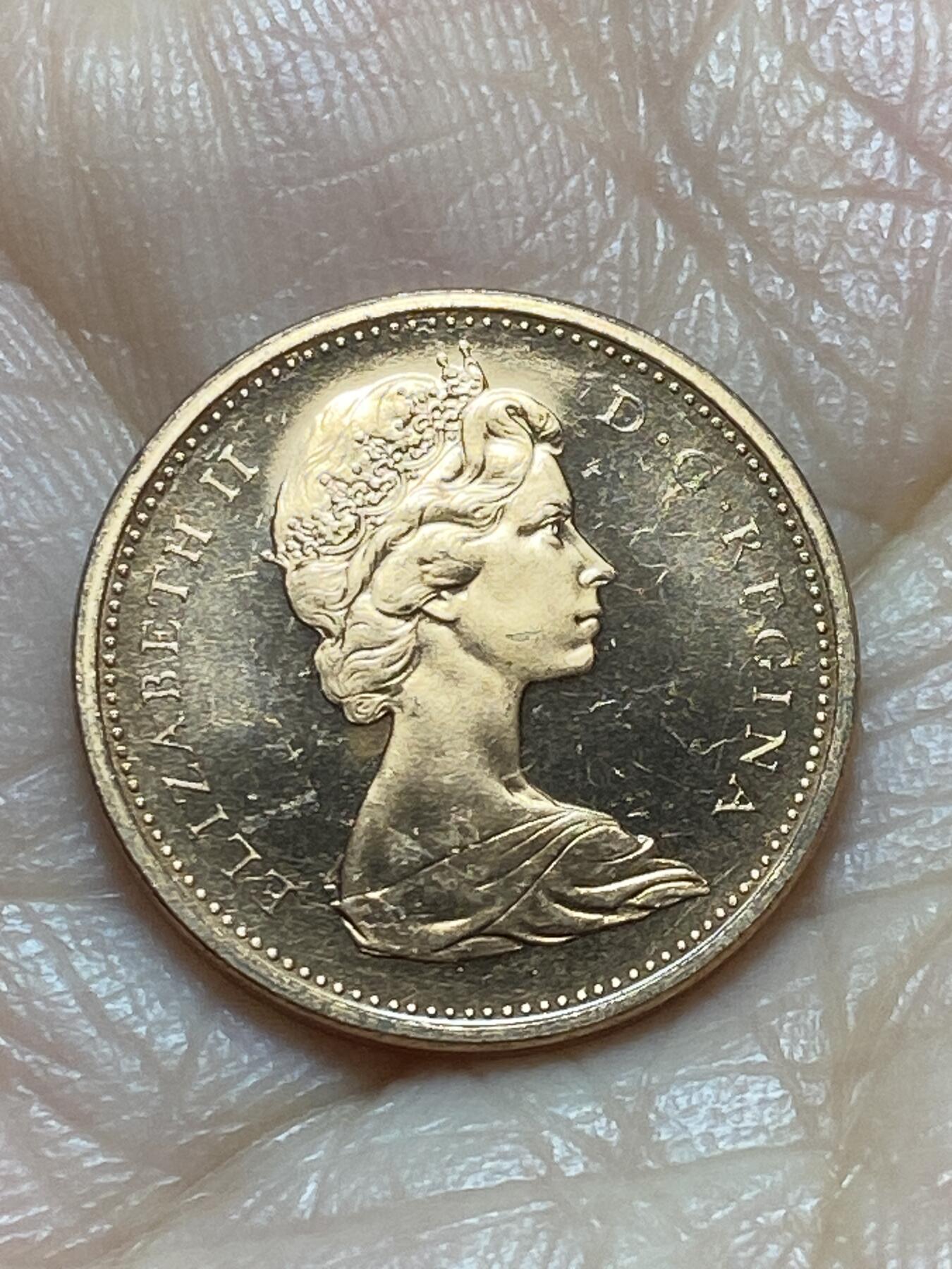 2025年第一百一十九场(总第一百四十五场）外国好品散币(免佣金) 精制币–加拿大🇨🇦1967年1分(联邦成立百年纪念币)