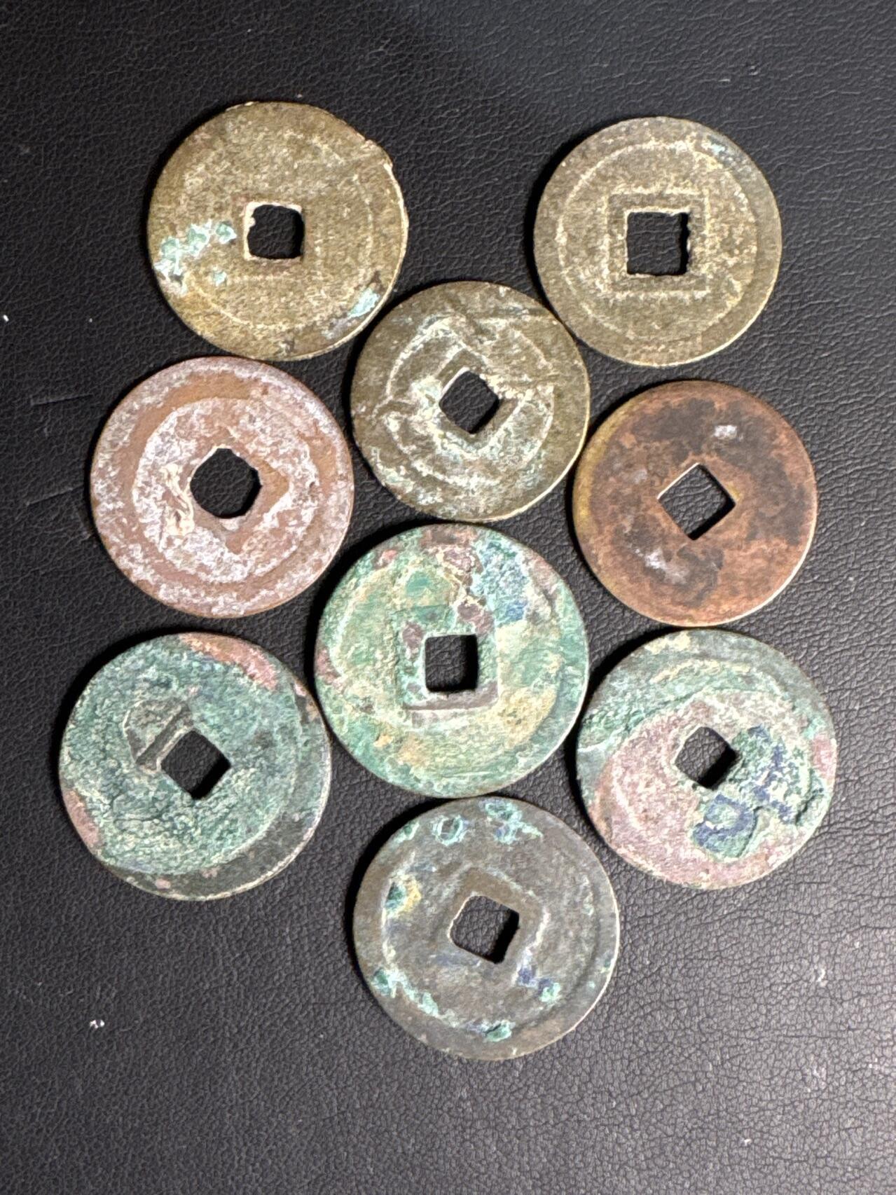 ❤️【币观天下】❤️ 第329期钱币拍卖- 2025.10.31周五晚上6点半场-长期征集拍品 安南小平钱9枚铜币