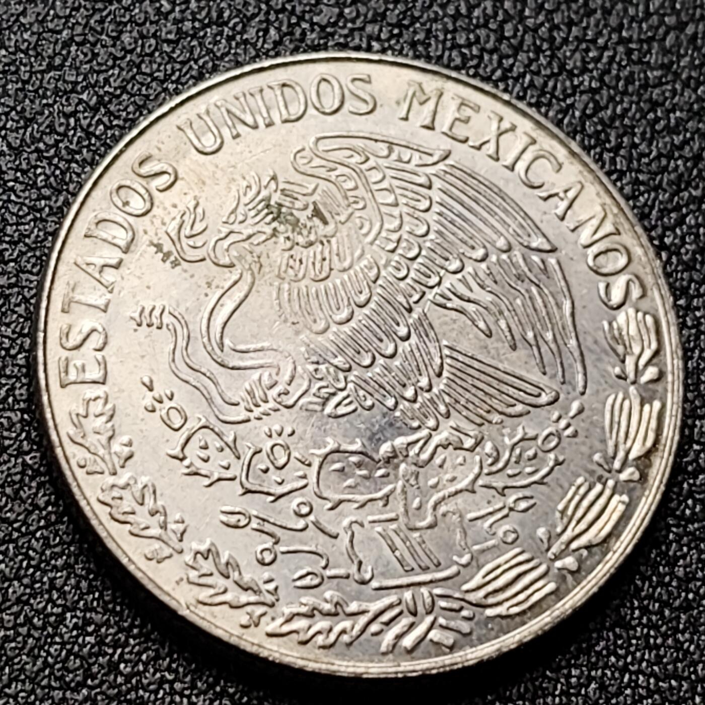 泉币菌-第119场-精品福利场 1980年墨西哥早期1比索大镍币 29mm 独立战争领袖莫雷洛斯 鹰蛇徽