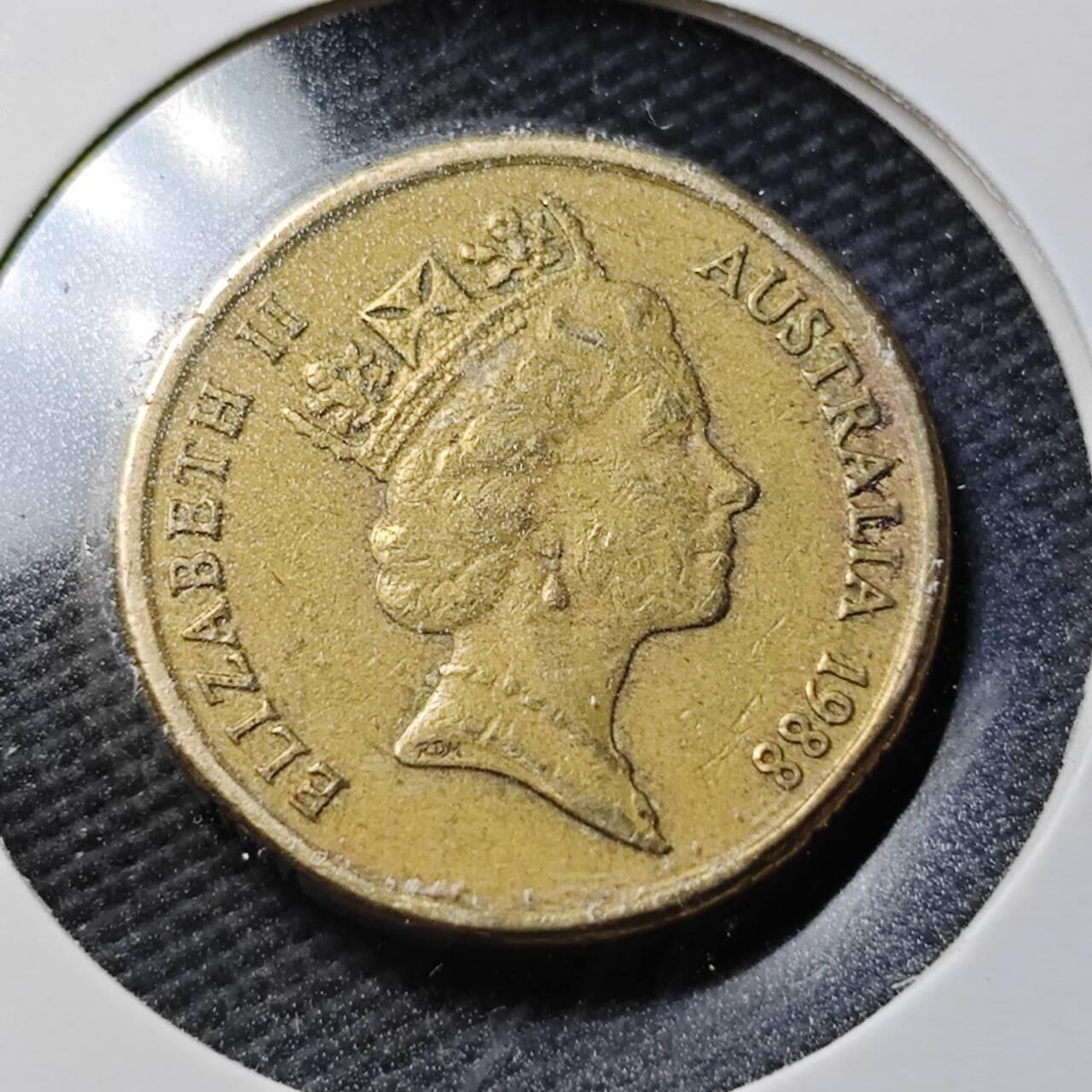 KK钱币收藏小铺  第360场  2月预留时间 周末发货  1988澳大利亚土著人2元