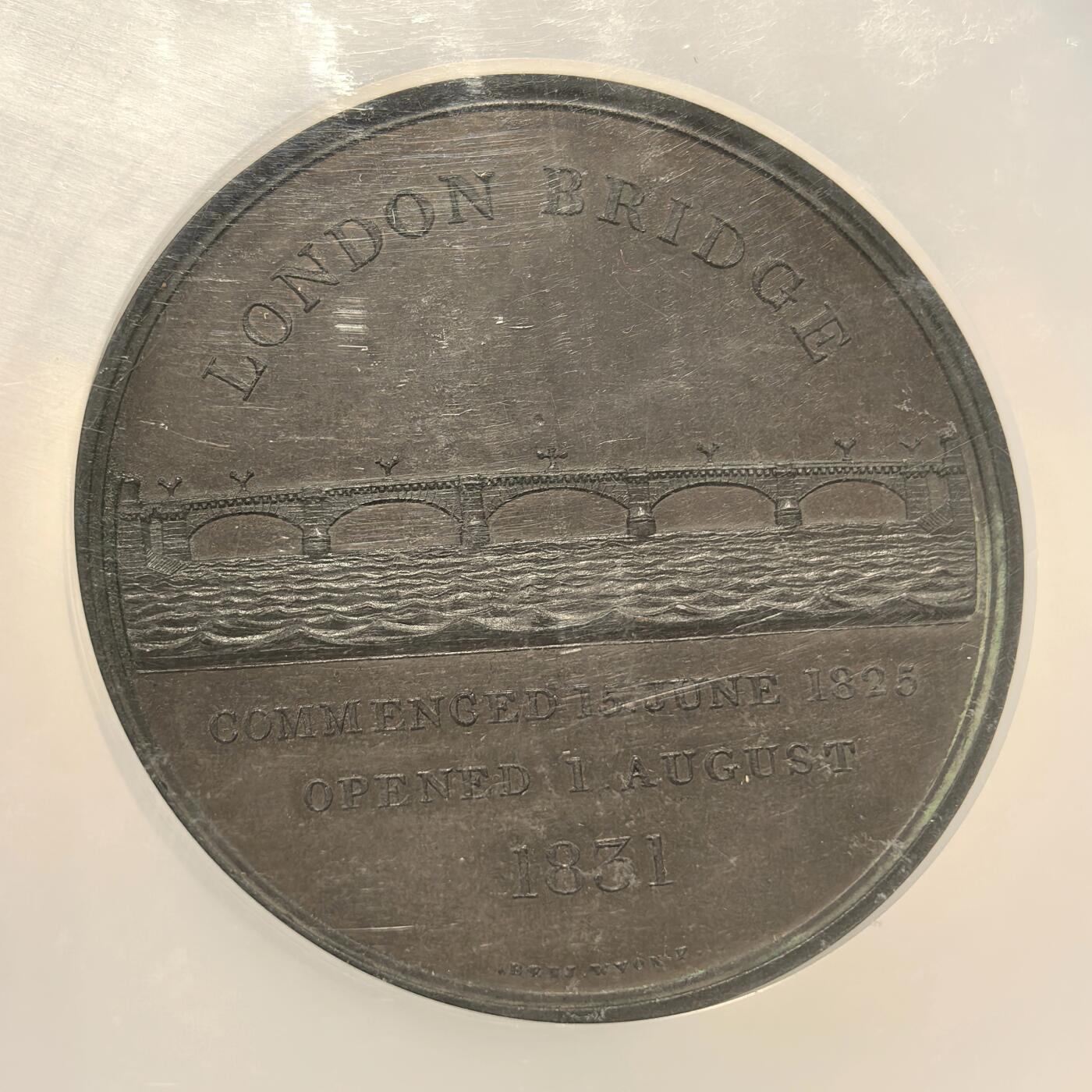 博洋堂世界钱币拍卖第144期（全场包邮） NGC MS62BN 英国1831年威廉四世伦敦桥开通纪念大铜章，51mm，NGC超大盒封装，伦敦金融城系列一号作品，铜色温润，状态很好
