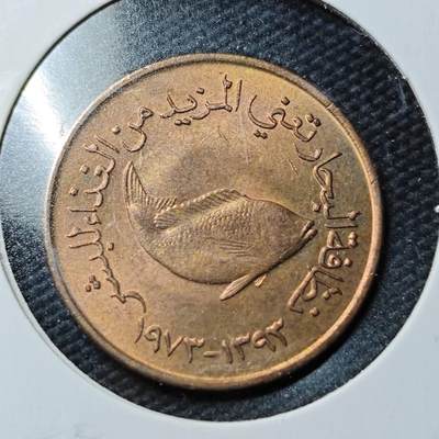 KK钱币收藏小铺  第360场  2月预留时间 周末发货 -  阿联酋5费尔 好品